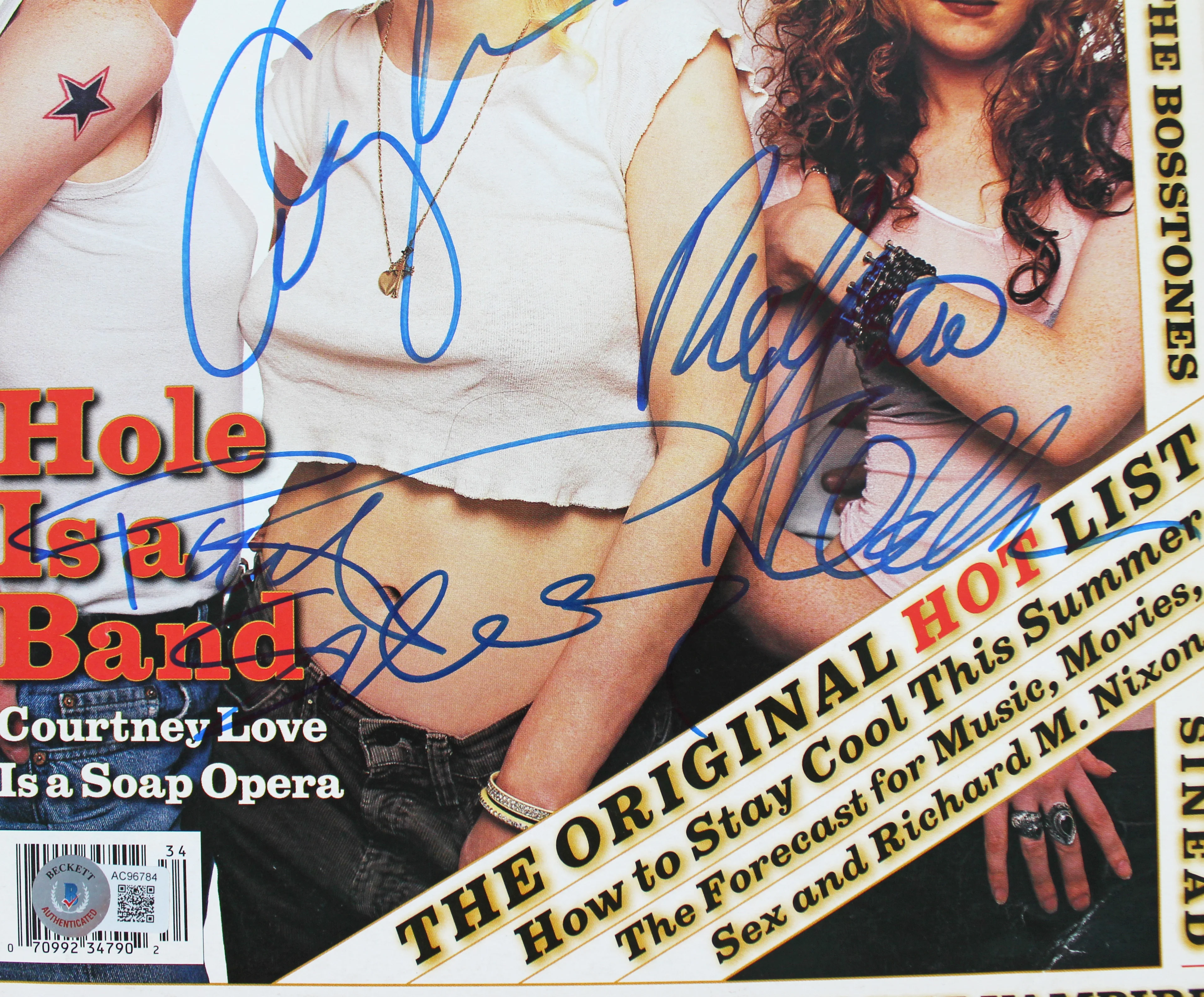 Hole (4) Love, Erlandson, Maur & Schemel Signed Rolling Stone Magazine BAS LOA - Image 5