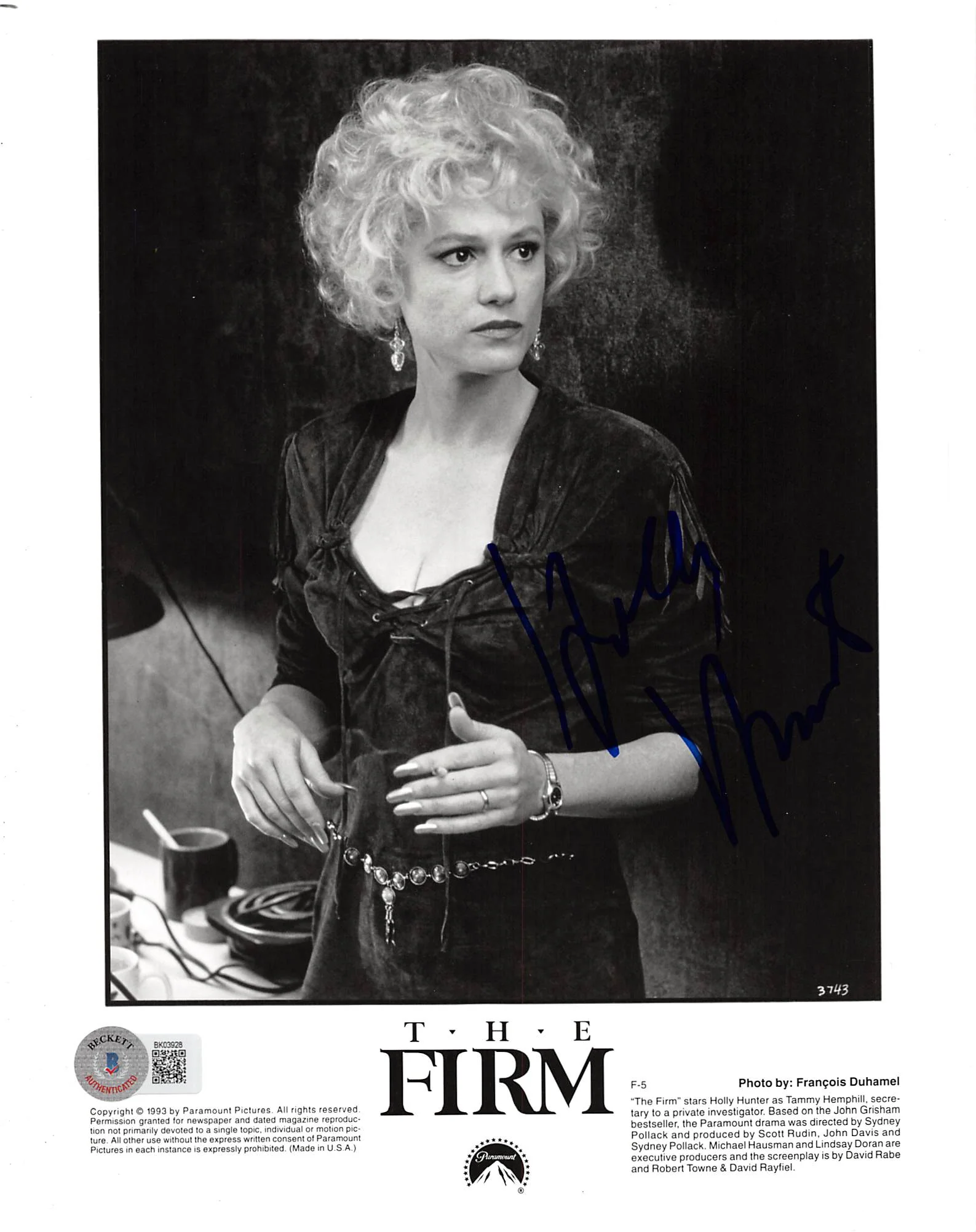 Holly Hunter The Firm Authentic Signed 8x10 Photo Autographed BAS #BK03928 - Image 2