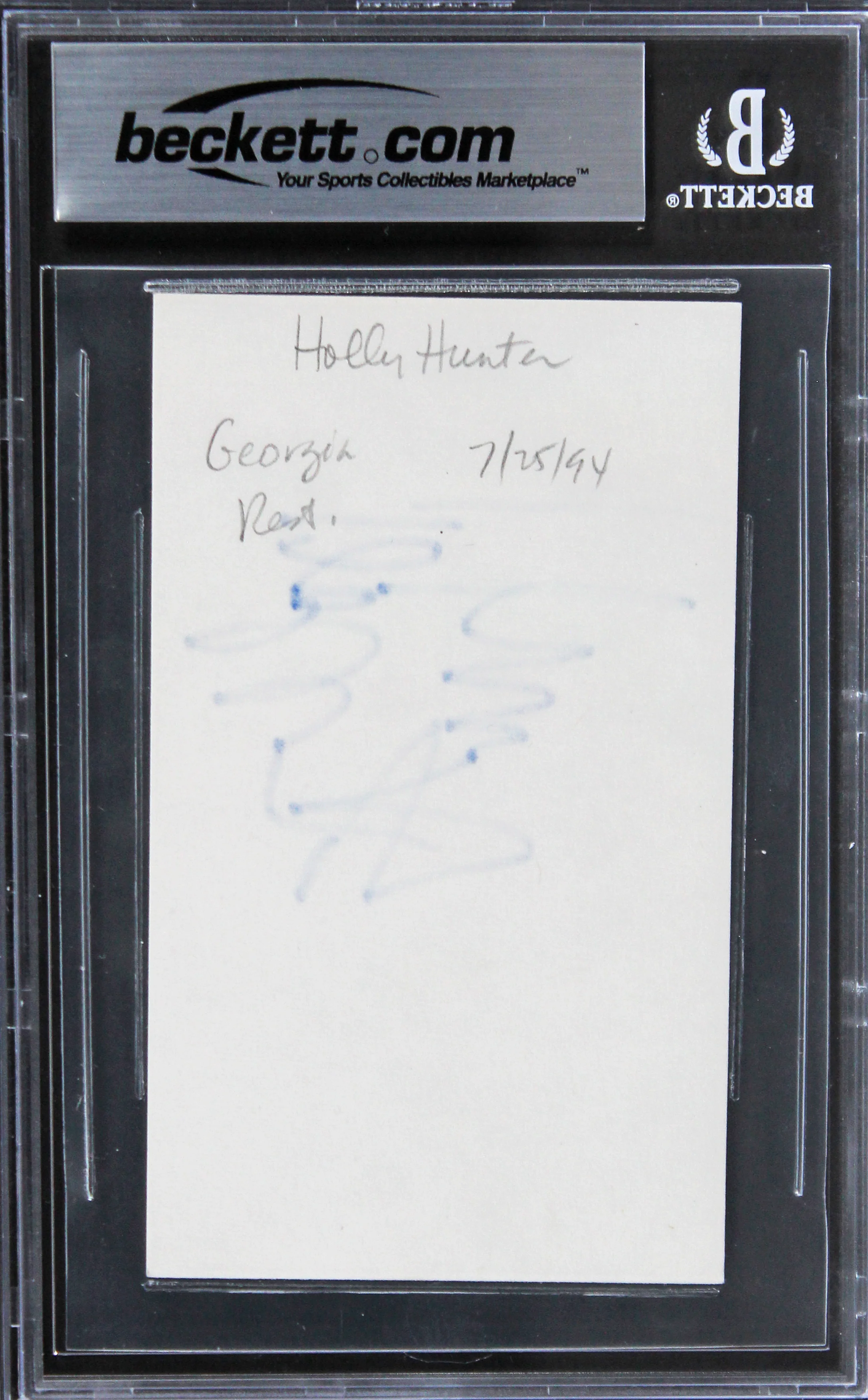 Holly Hunter The Incredibles Authentic Signed 3x5 Index Card BAS Slabbed 1 - Image 3