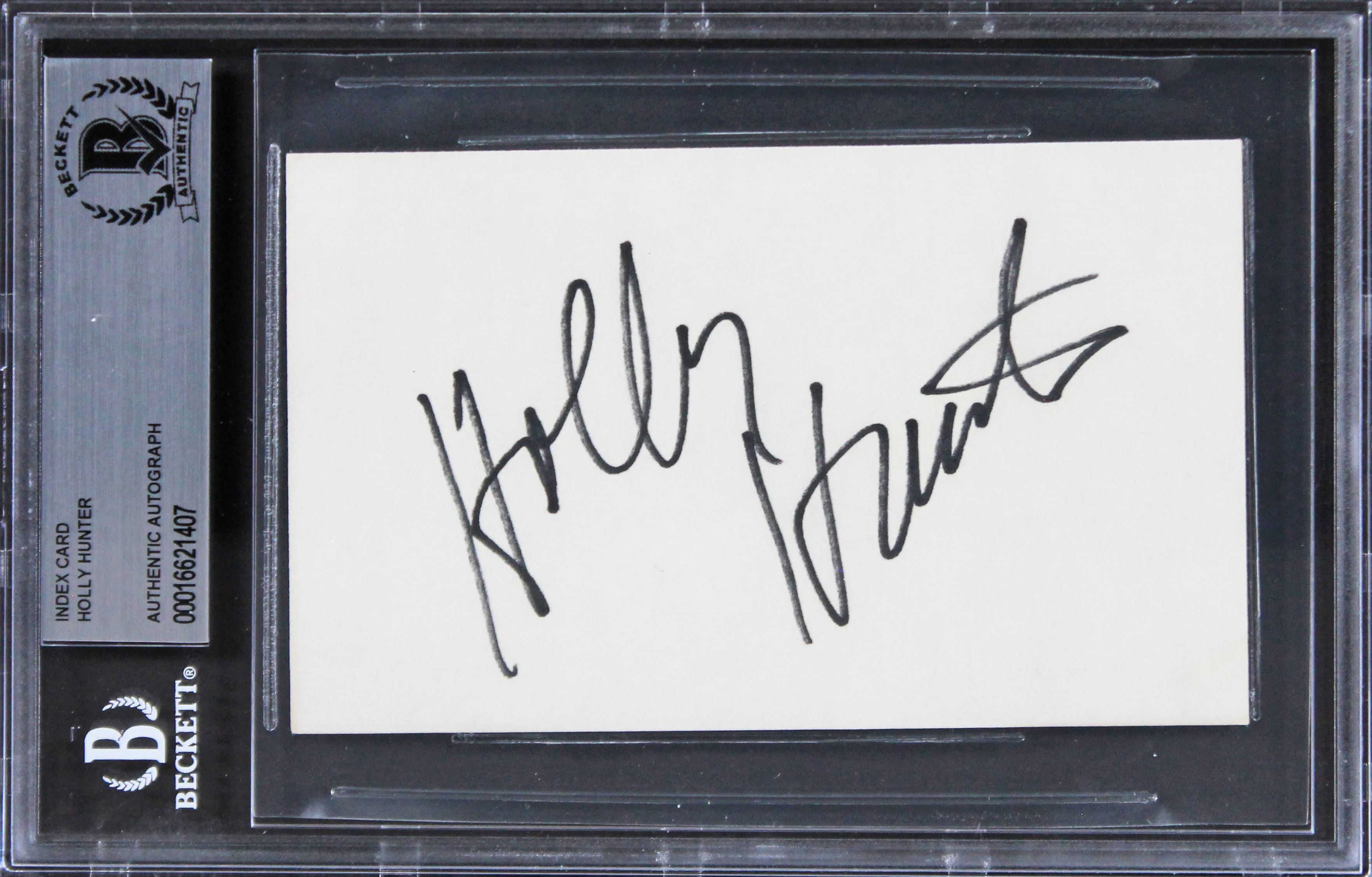 Holly Hunter The Incredibles Authentic Signed 3x5 Index Card BAS Slabbed 2 - Image 2