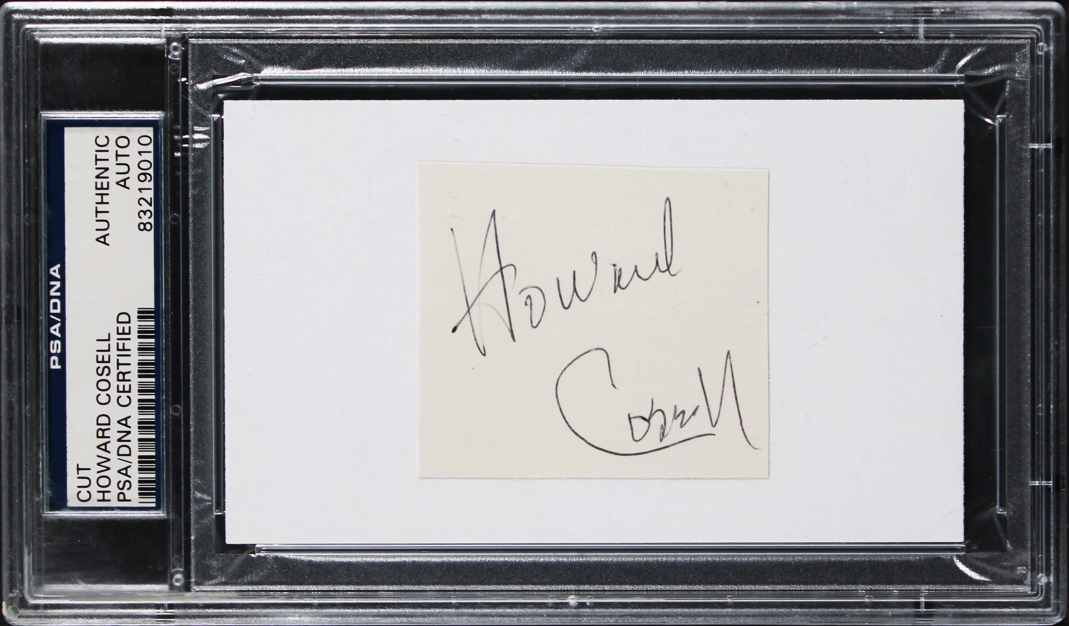 Howard Cosell Authentic Signed 2.5x2 Inch Cut Signature PSA/DNA Slabbed - Image 2