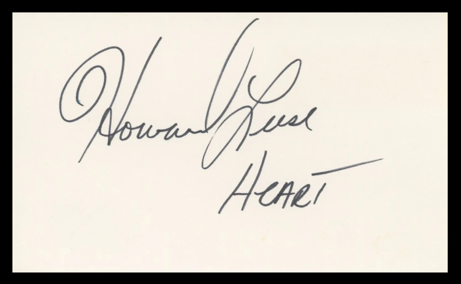 Howard Leese Four Christmases Authentic Signed 3x5 Index Card BAS #BV59029 - Image 2