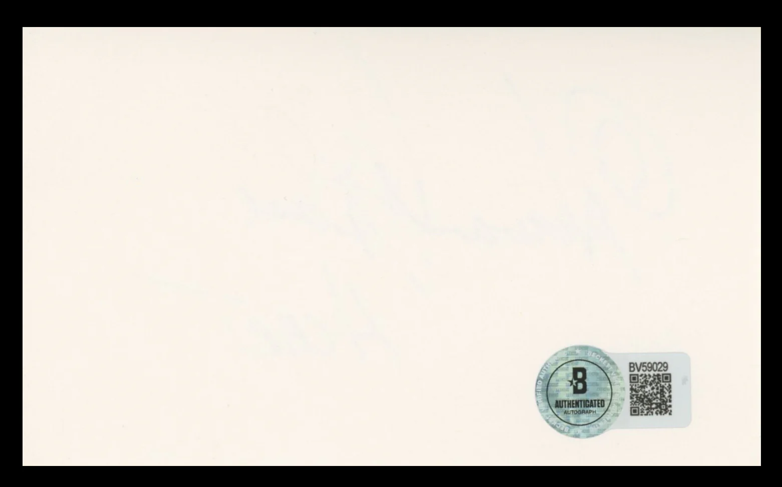 Howard Leese Four Christmases Authentic Signed 3x5 Index Card BAS #BV59029 - Image 3