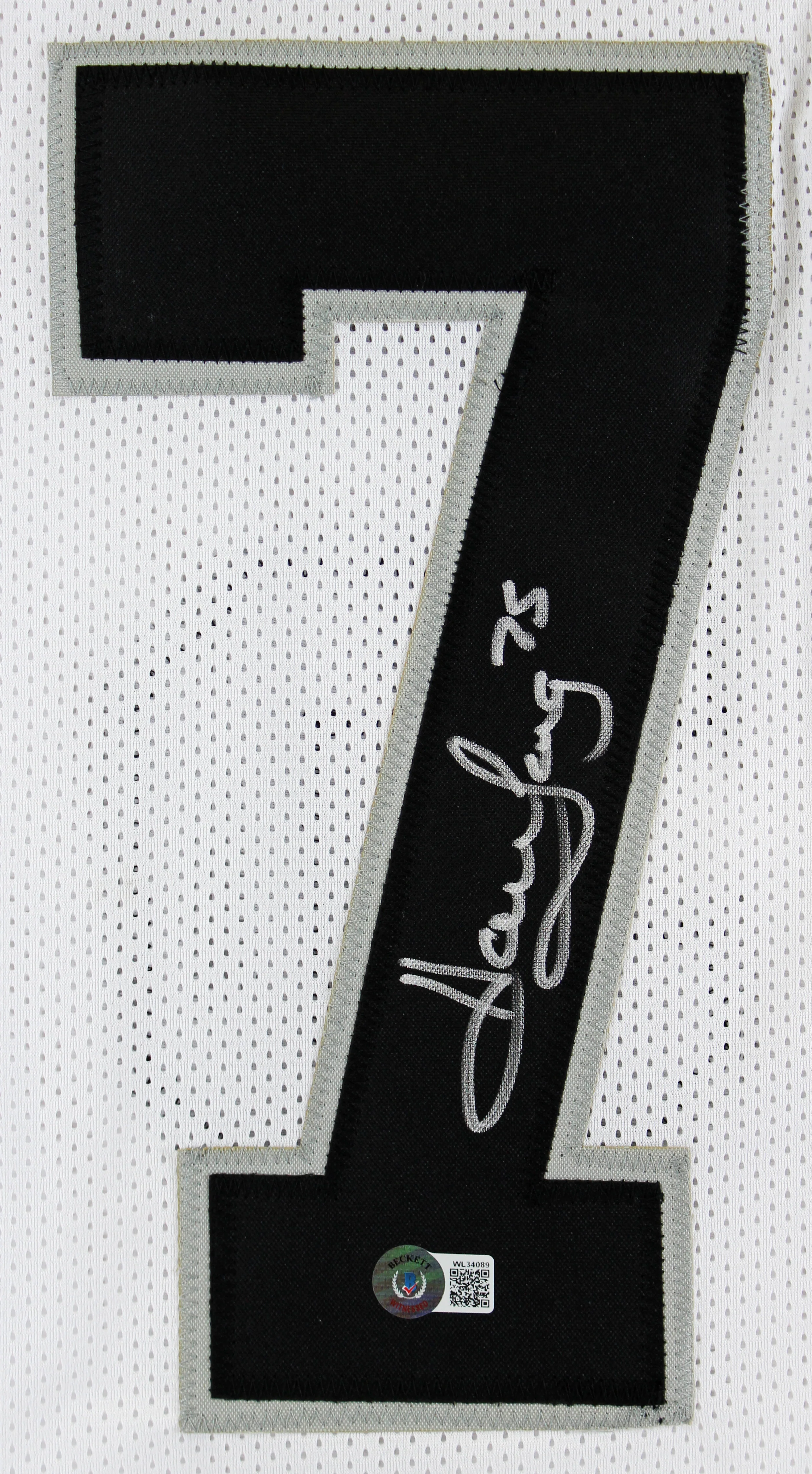 Howie Long Authentic Signed White Pro Style Jersey Autographed BAS Witnessed - Image 3