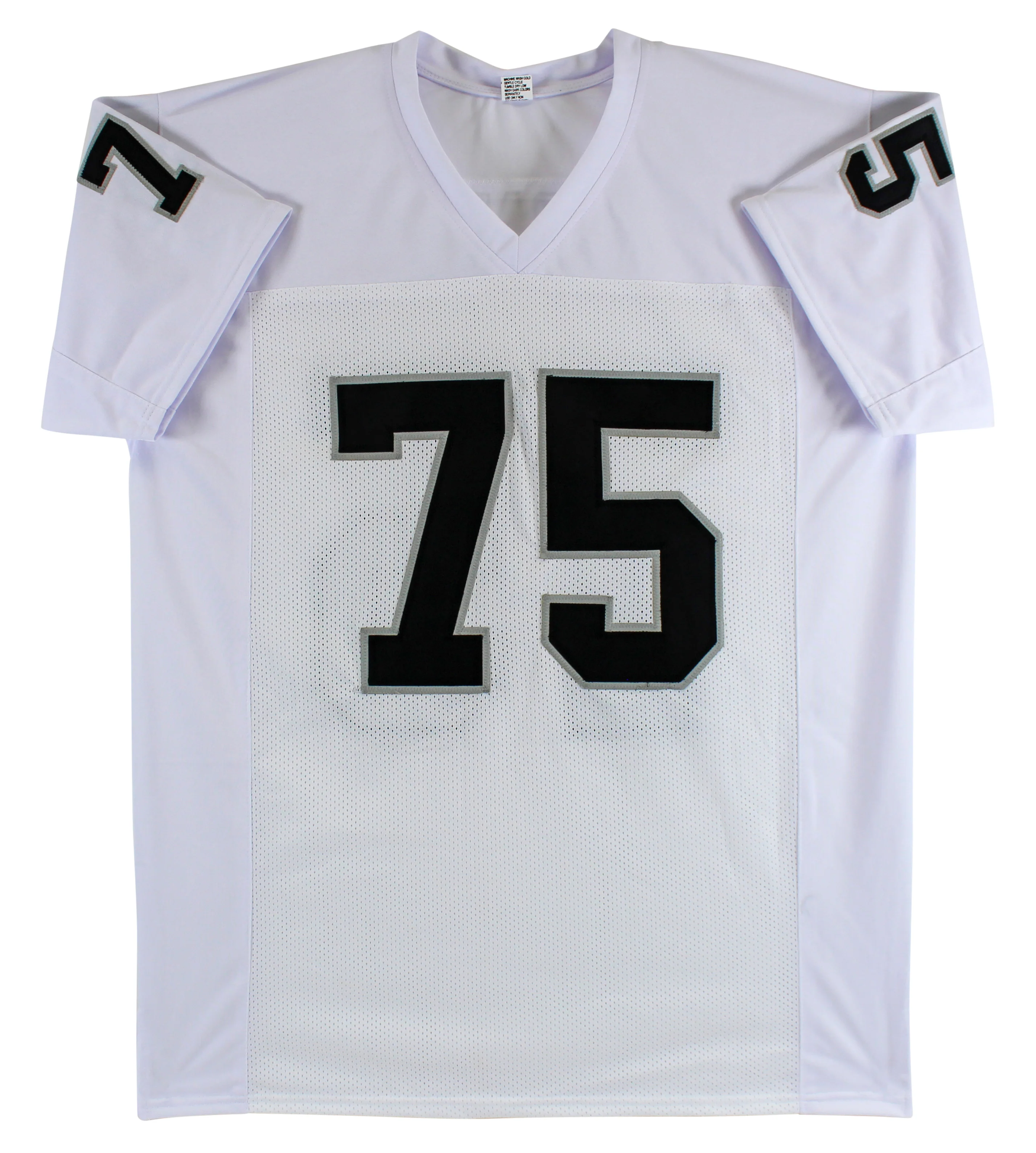 Howie Long Authentic Signed White Pro Style Jersey Autographed BAS Witnessed - Image 4