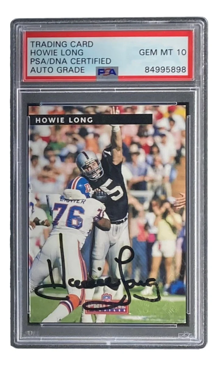 Howie Long Signed Raiders 1992 Pro Line Profiles Trading Card PSA/DNA Gem MT 10 - Image 4