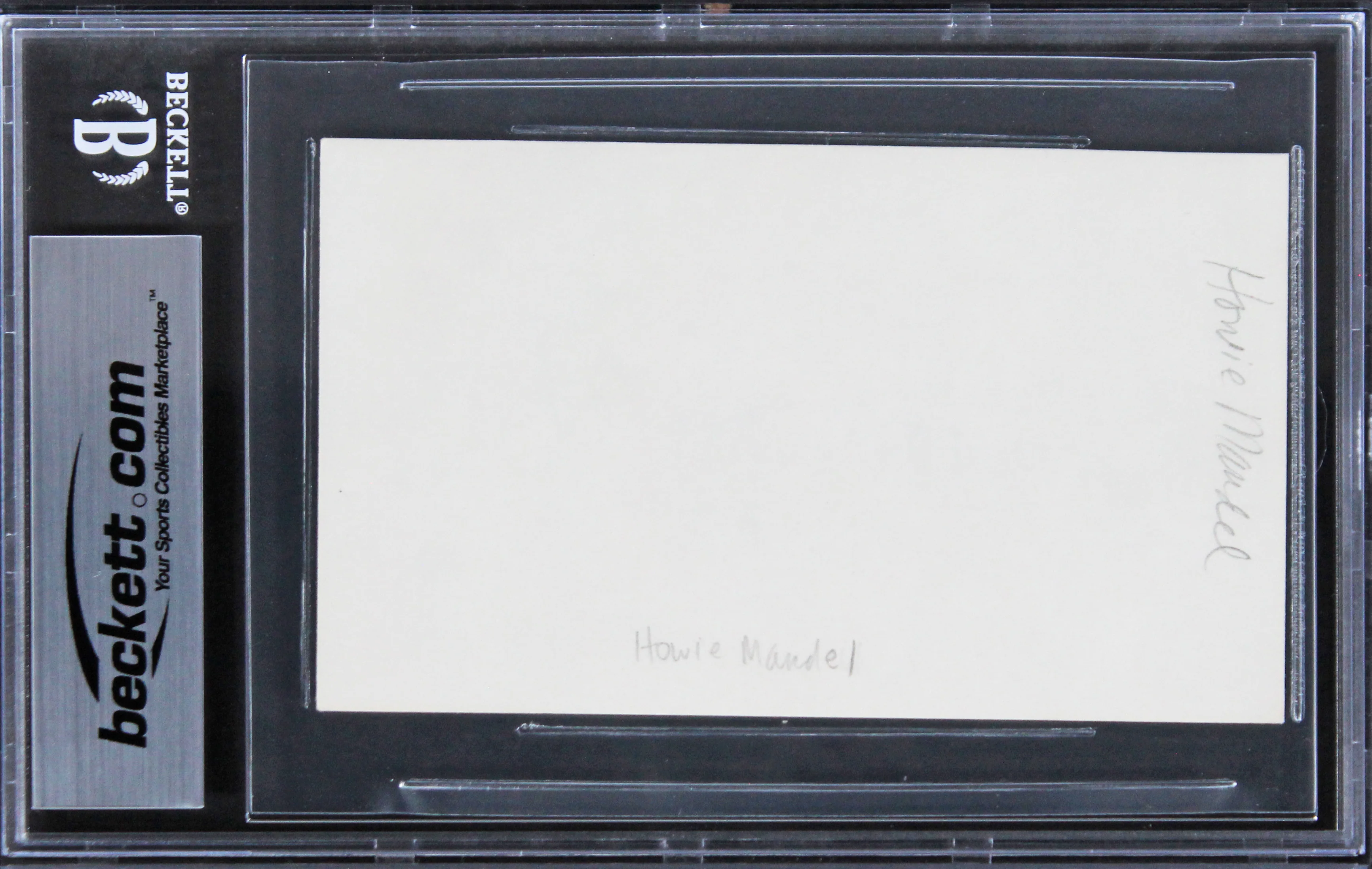 Howie Mandel Deal or No Deal Authentic Signed 3x5 Index Card BAS Slabbed - Image 3