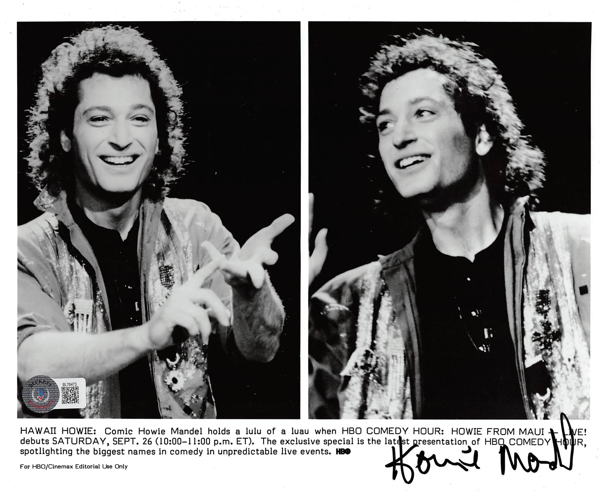 Howie Mandel Howie from Maui Authentic Signed 8x10 Photo BAS #BL76473 - Image 2