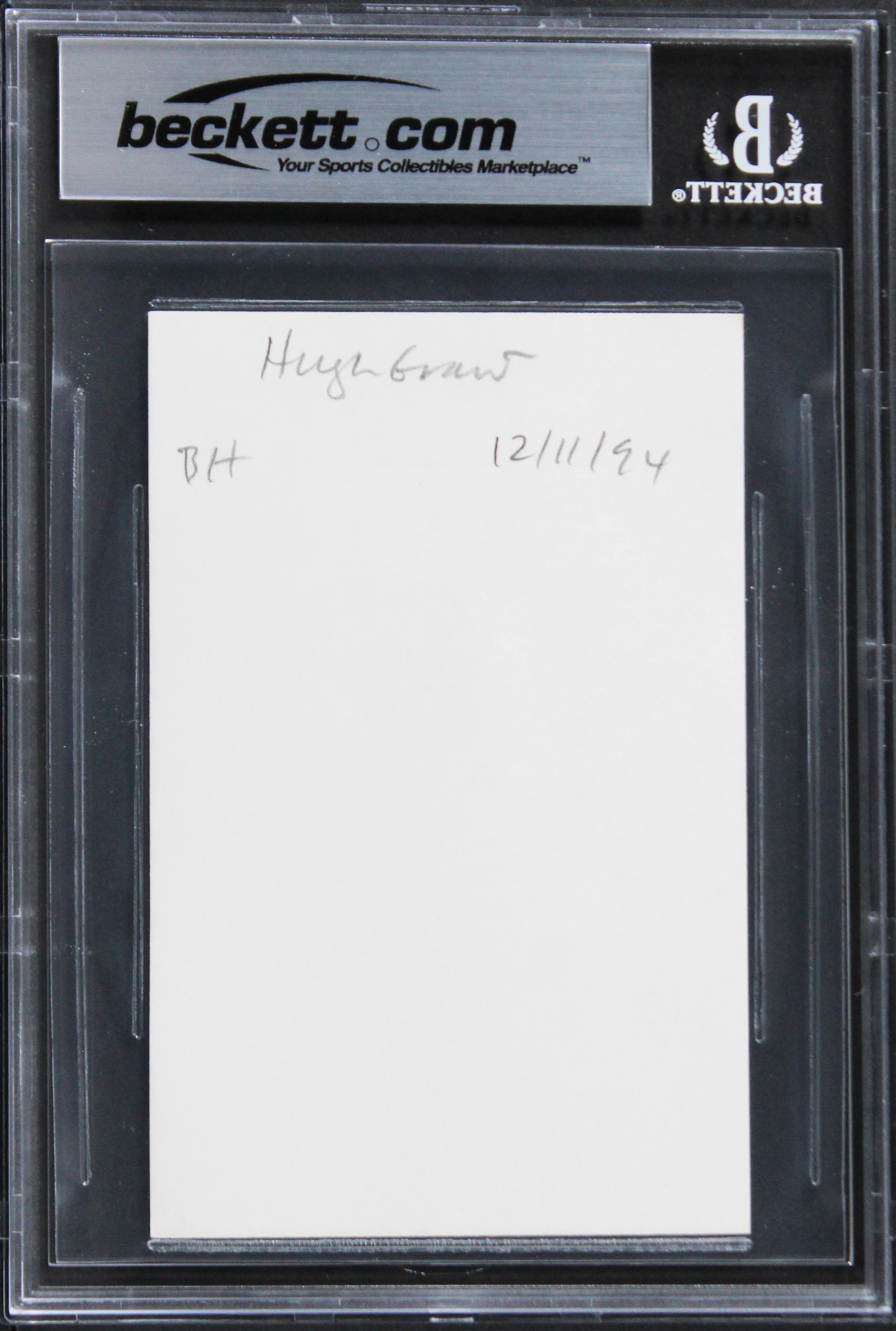 Hugh Grant Notting Hill Authentic Signed 3x5 Index Card Autographed BAS Slabbed - Image 3