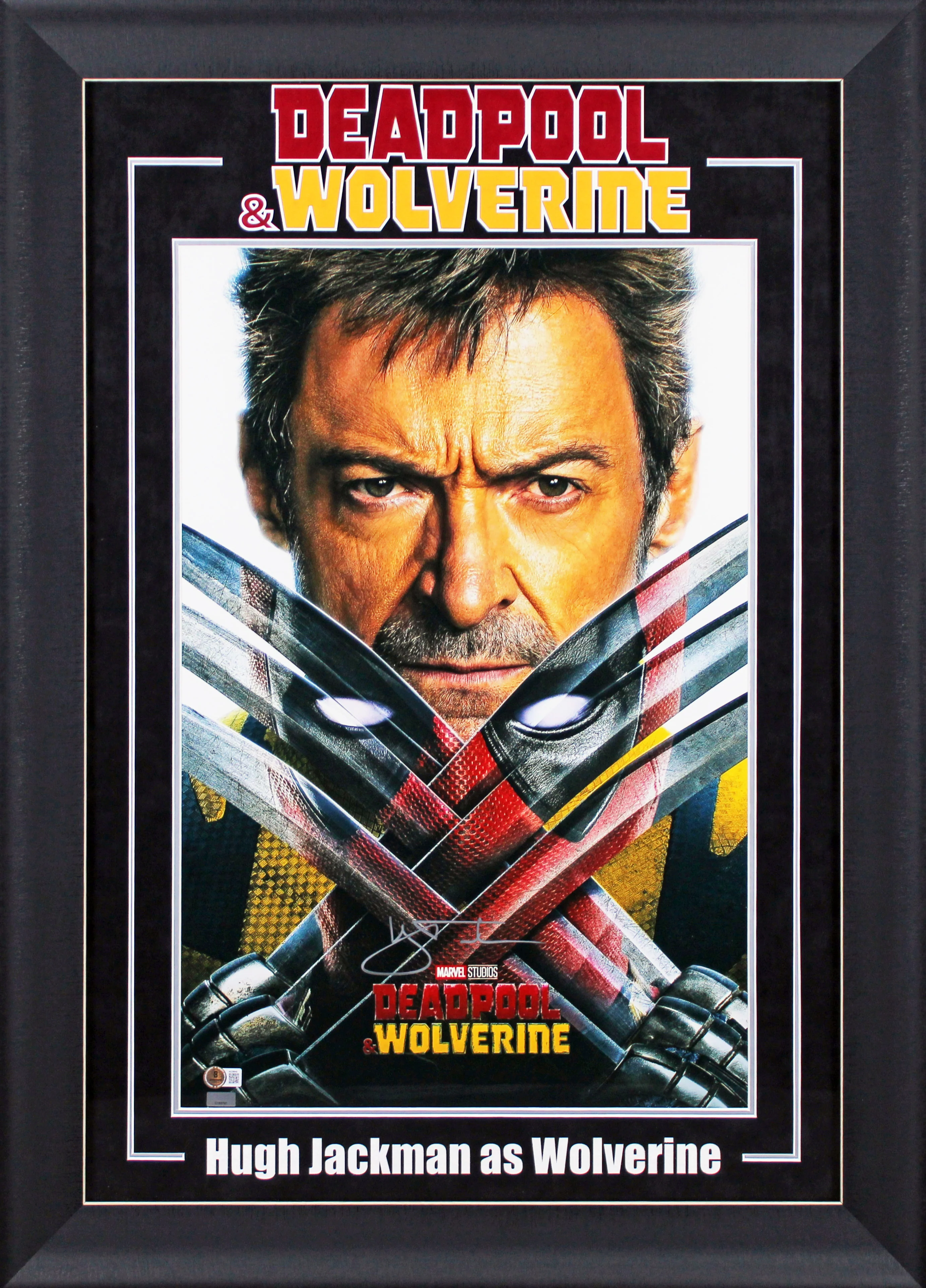 Hugh Jackman Deadpool & Wolverine Authentic Signed Framed 16x24 Photo BAS