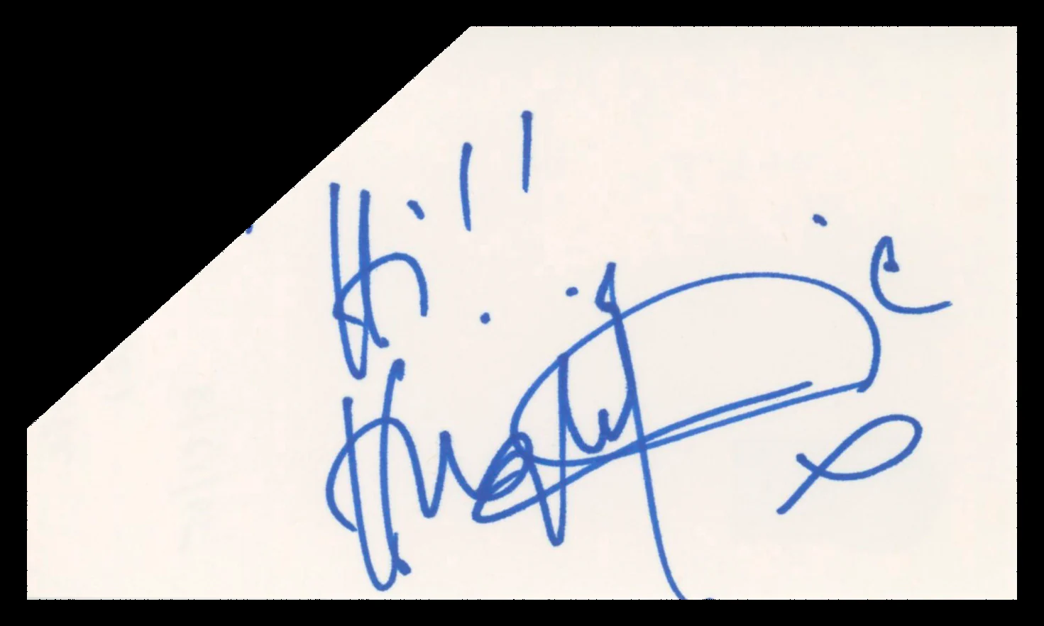 Hugh Laurie House, M.D. "Hi!!" Authentic Signed 3x5 Index Card BAS #BU64816 - Image 2