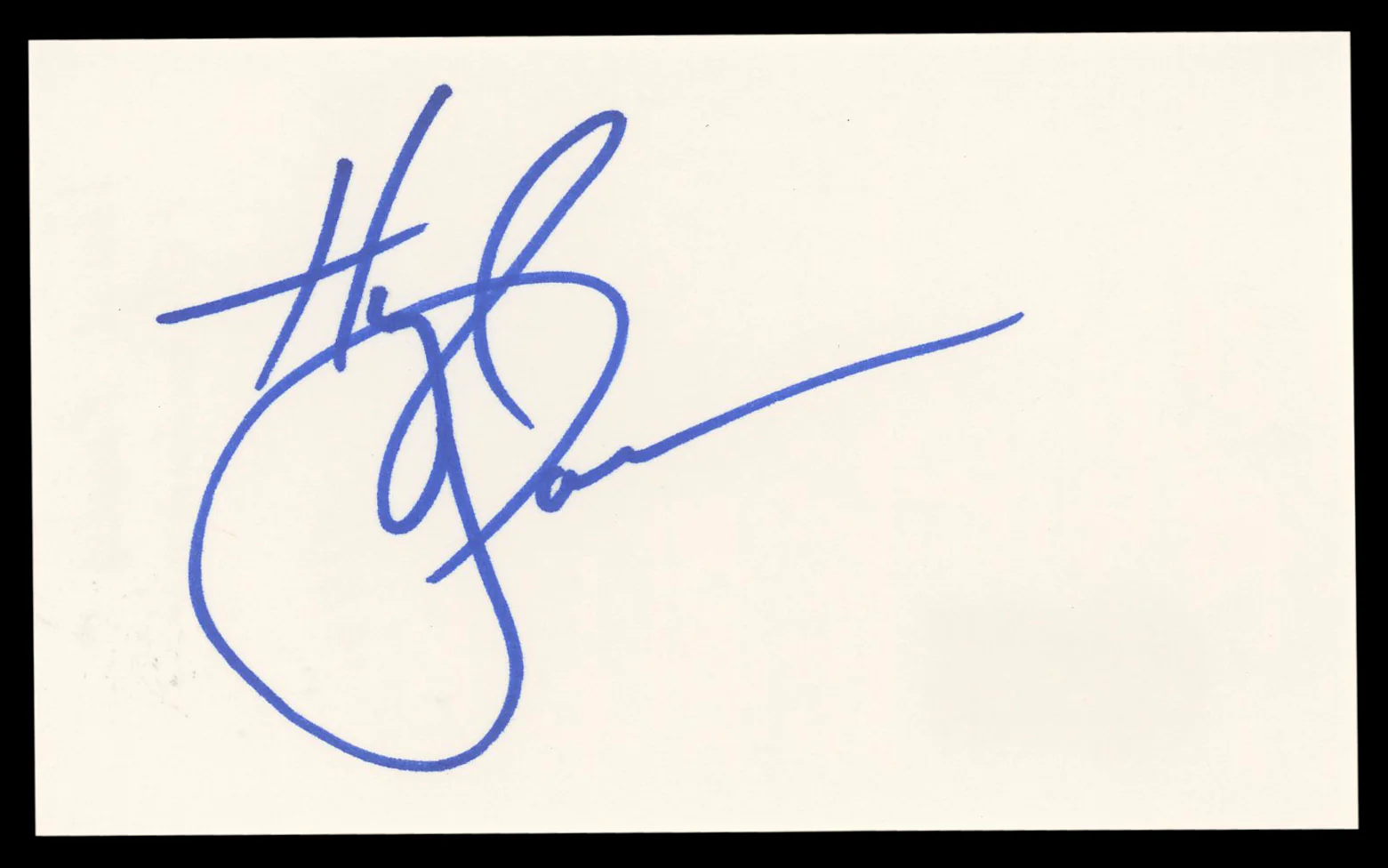 Hugh Panaro Martin Guerre Authentic Signed 3x5 Index Card BAS #BL98850 - Image 2