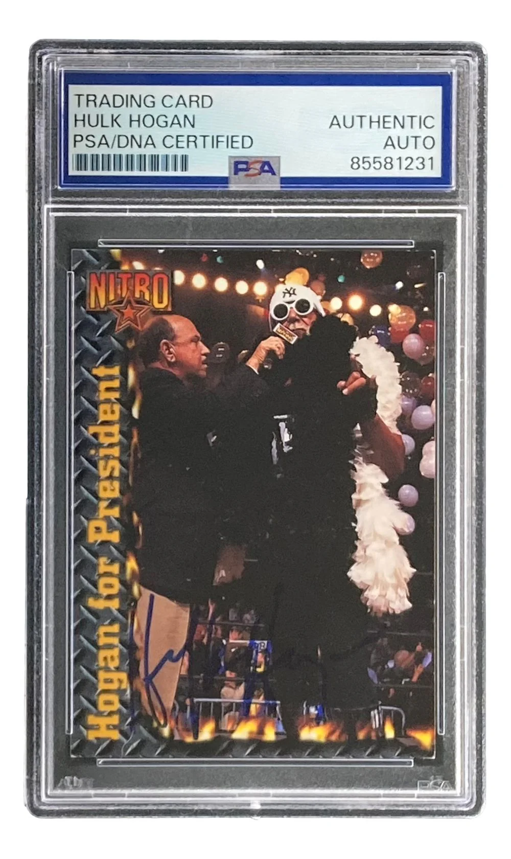 Hulk Hogan Signed 1999 Topps WCW NWO #67 Trading Card PSA