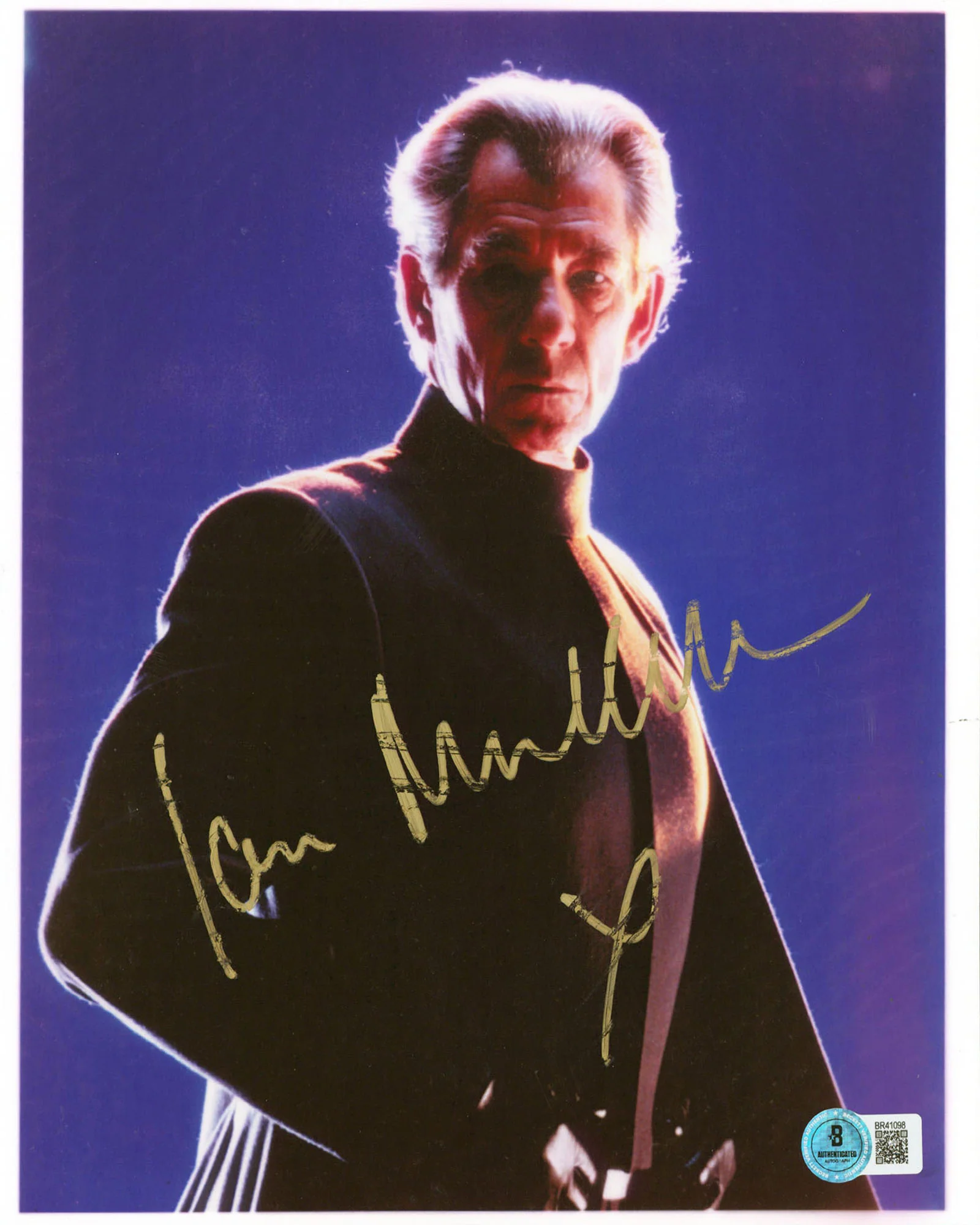 Ian McKellen X-Men Authentic Signed Vertical 8.5x10.25 Photo BAS #BR41098