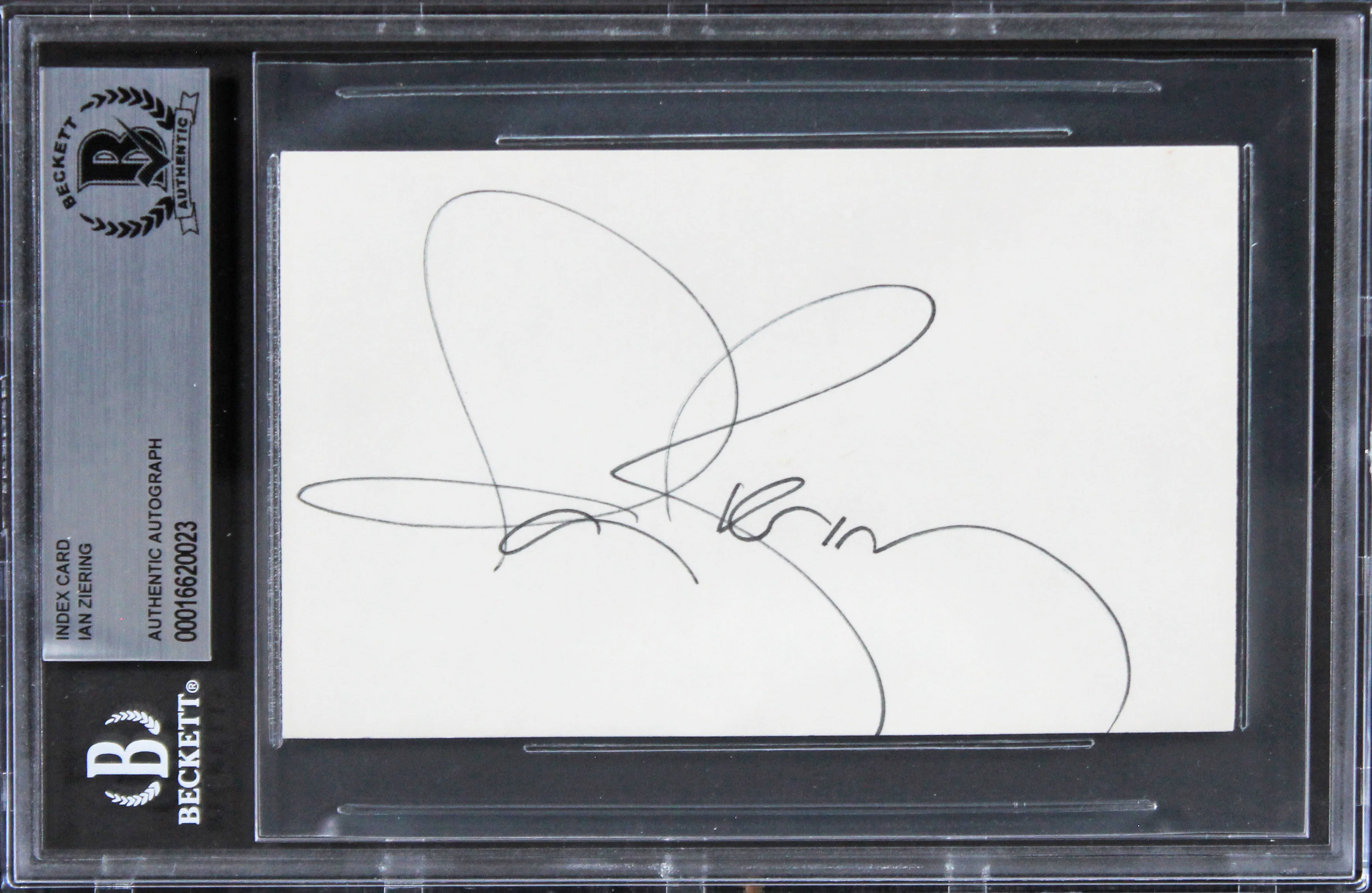 Ian Ziering Beverly Hills 90210 Authentic Signed 3x5 Index Card BAS Slabbed 1