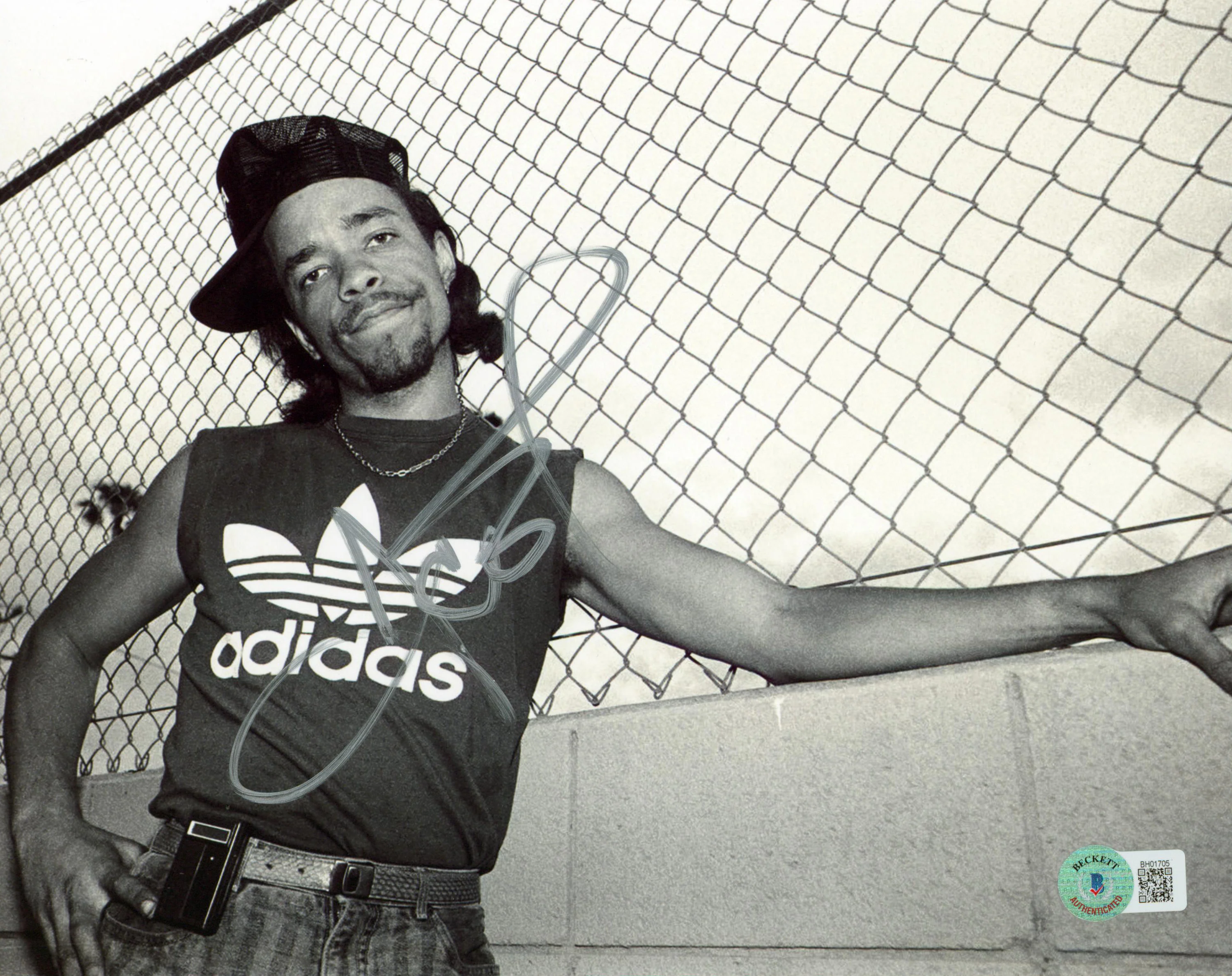 Ice-T Body Count Authentic Signed 8x10 Black & White Photo BAS #BH01705 - Image 2