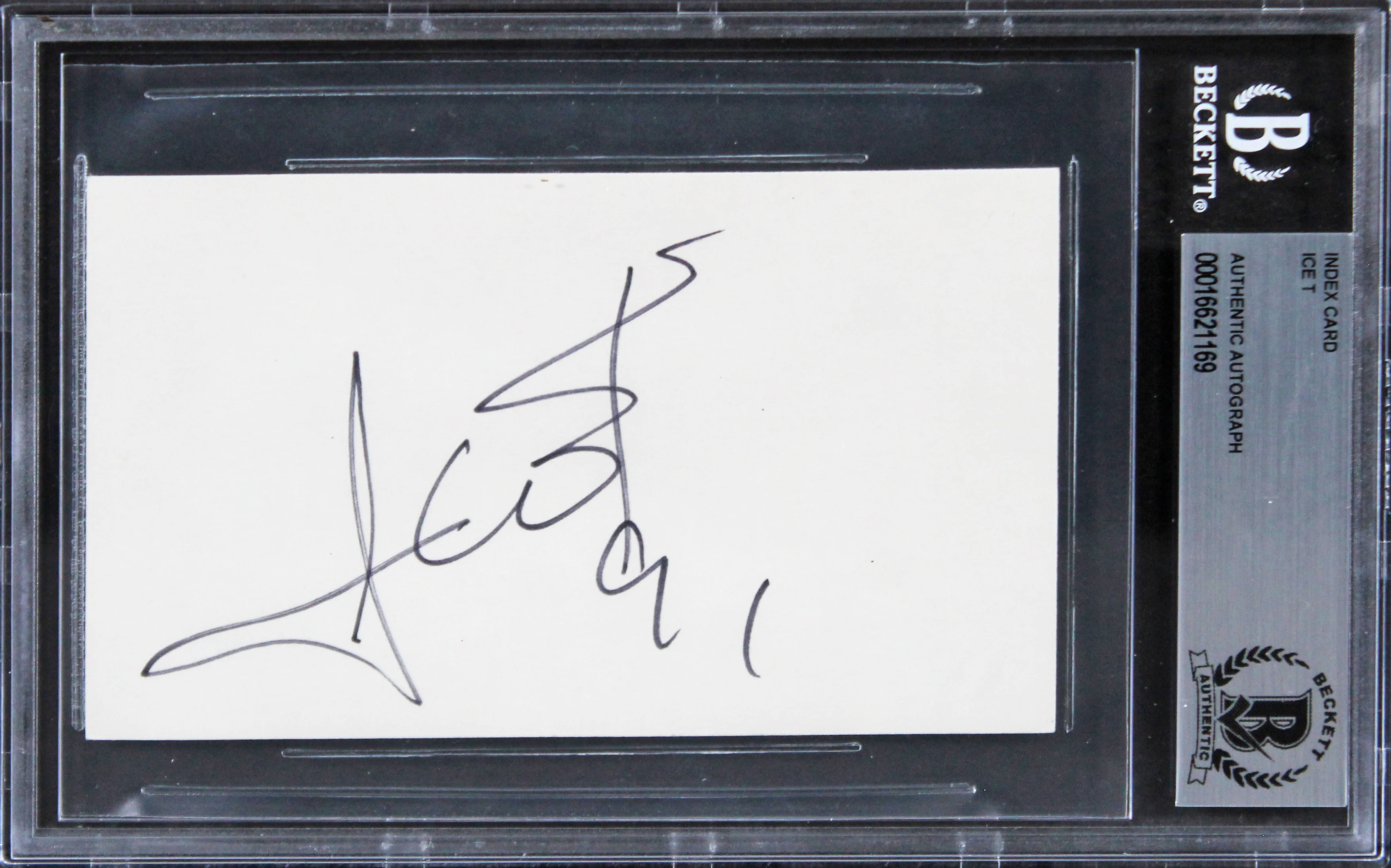 Ice-T Law & Order SVU "91" Authentic Signed 3x5 Index Card BAS Slabbed - Image 2