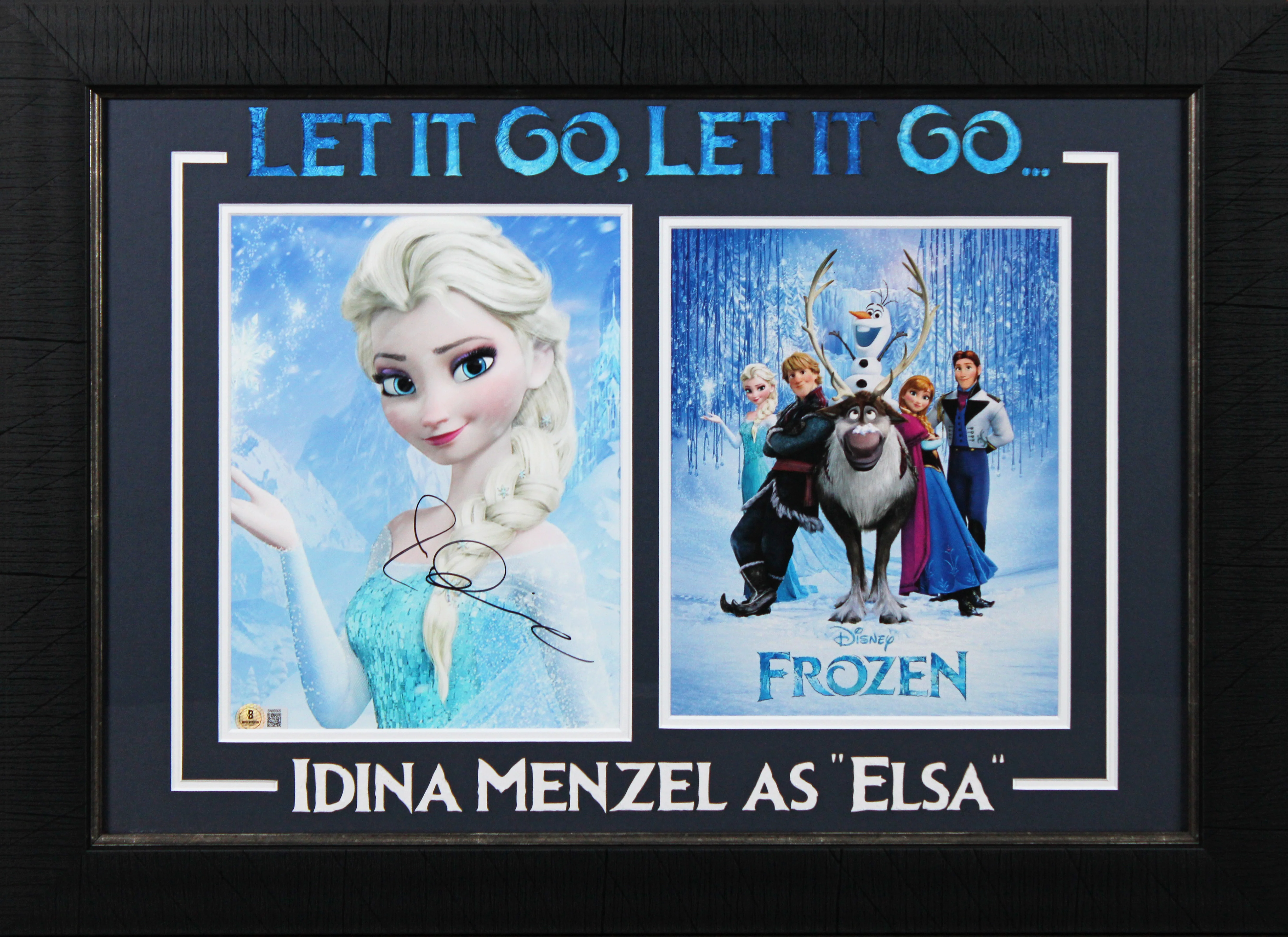 Idina Menzel Frozen Authentic Signed 8x10 Framed Photo Autographed BAS #BN89305 - Image 2