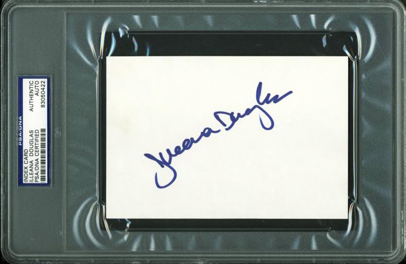 Illeana Douglas Authentic Signed 4X6 Index Card Autographed PSA/DNA Slabbed
