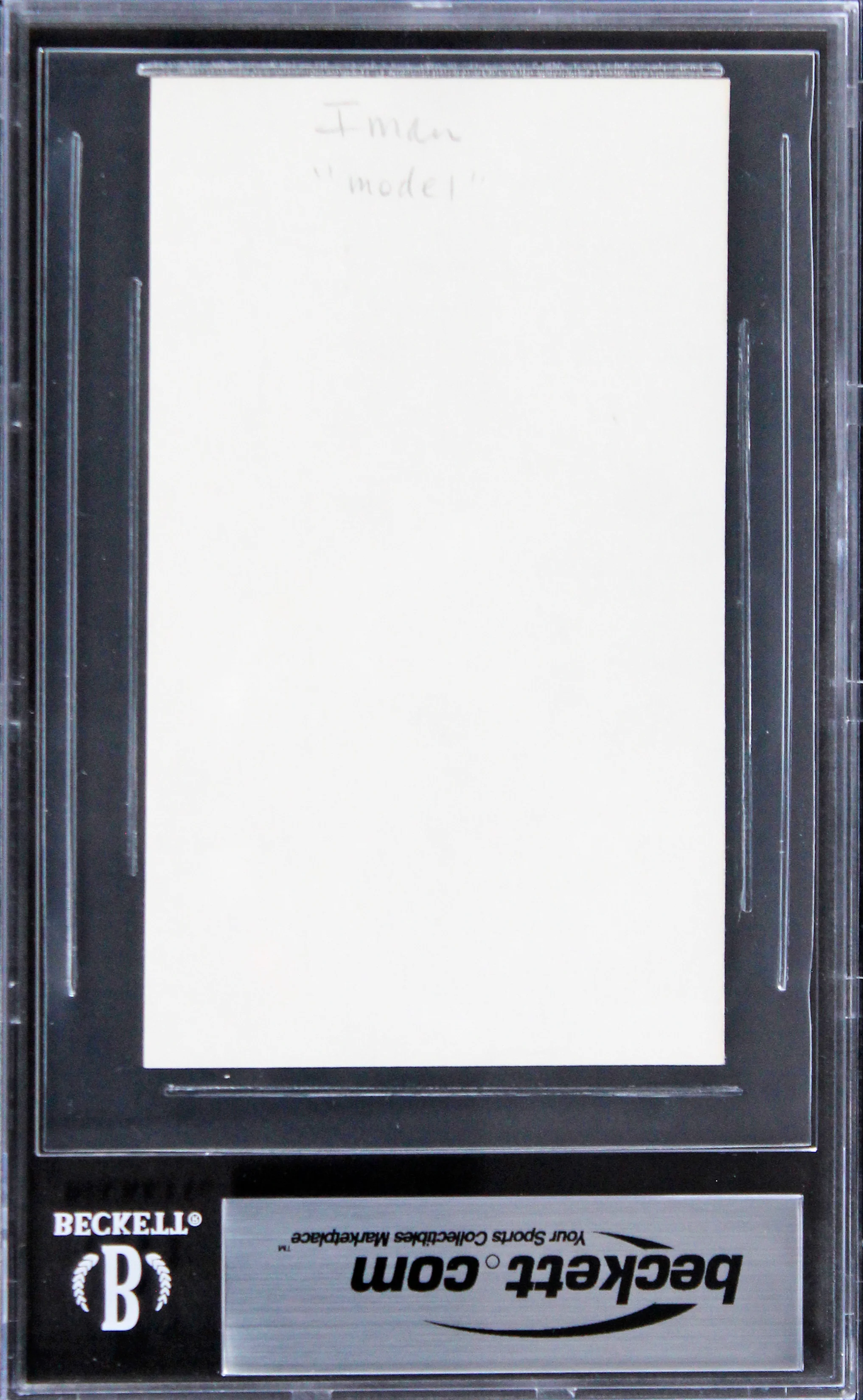 Iman Star Trek VI: The Undiscovered Country Signed 3x5 Index Card BAS Slabbed - Image 3