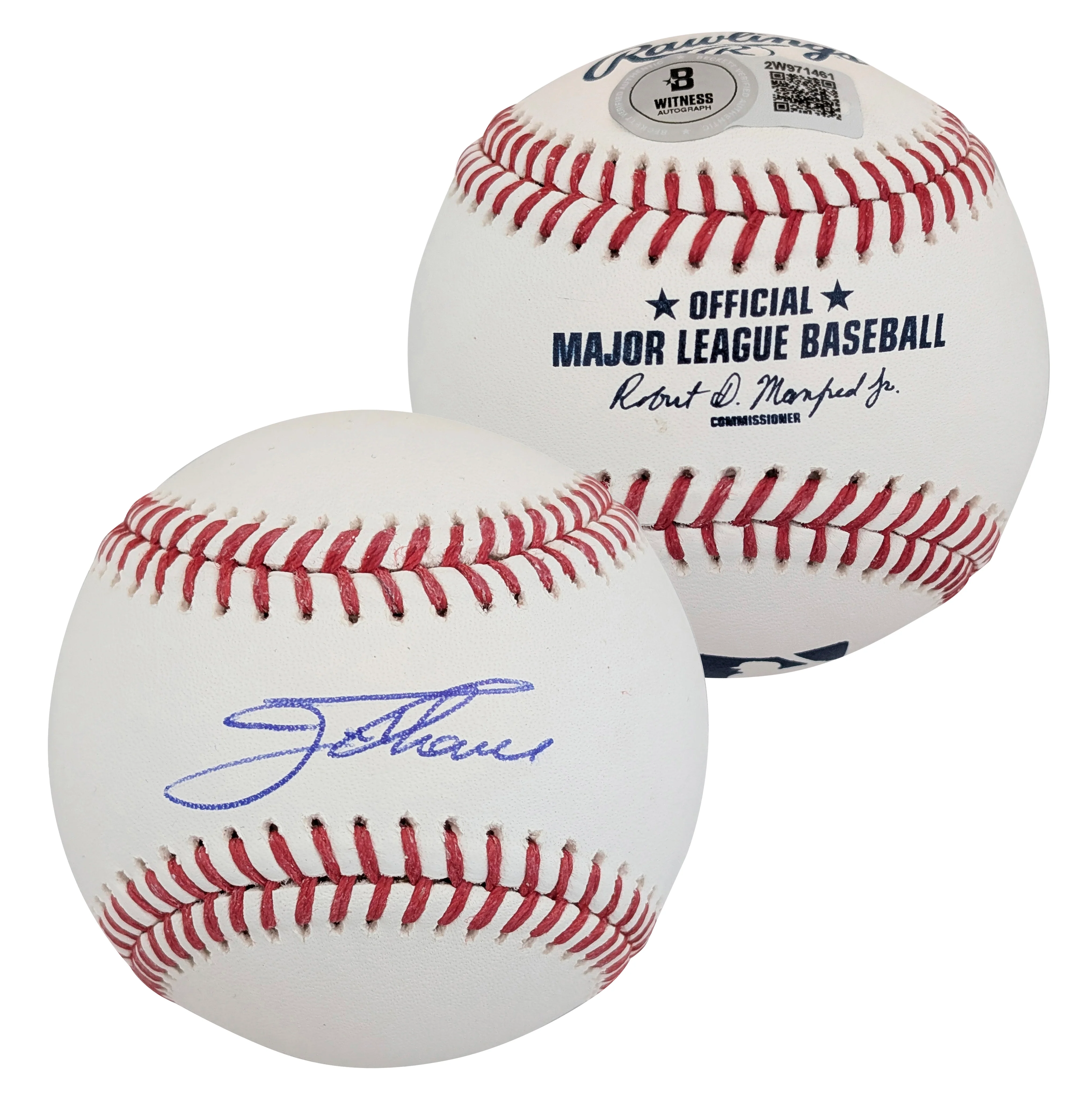 Indians Jim Thome Authentic Signed Manfred Oml Baseball W/ Case BAS Witnessed - Image 3