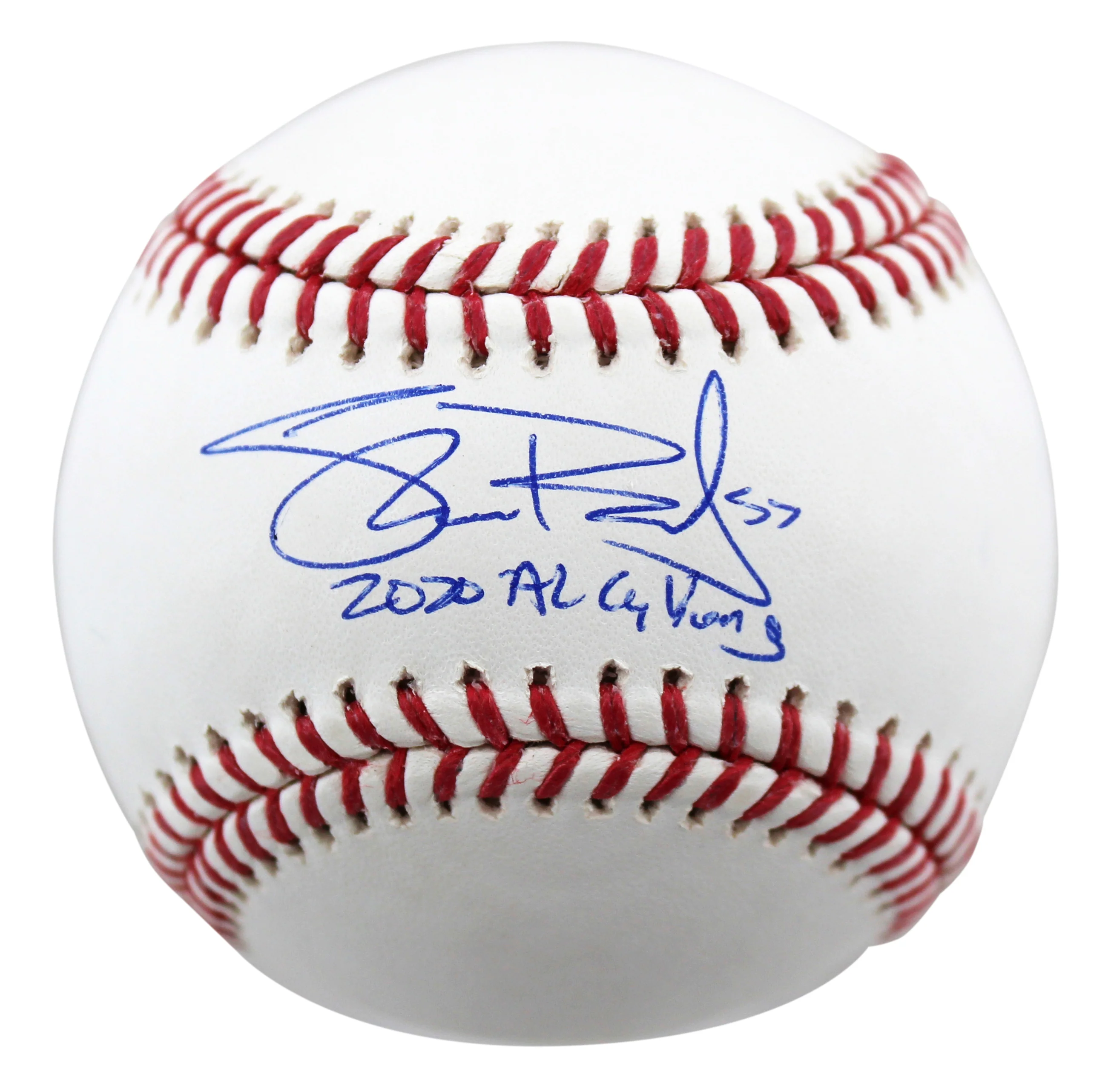 Indians Shane Bieber "2020 AL Cy Young" Signed Oml Baseball w/ Case BAS Witness - Image 3