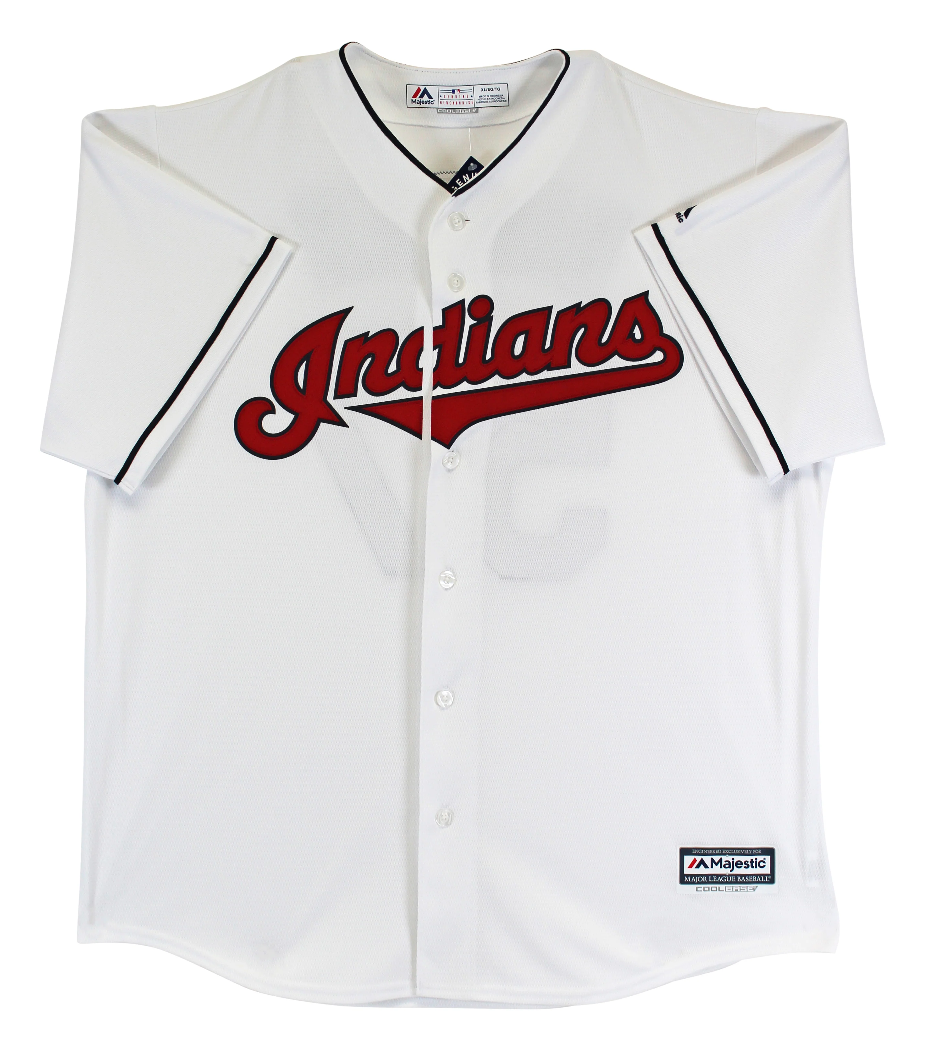Indians Shane Bieber Authentic Signed White Majestic Cool Base Jersey BAS Wit - Image 4