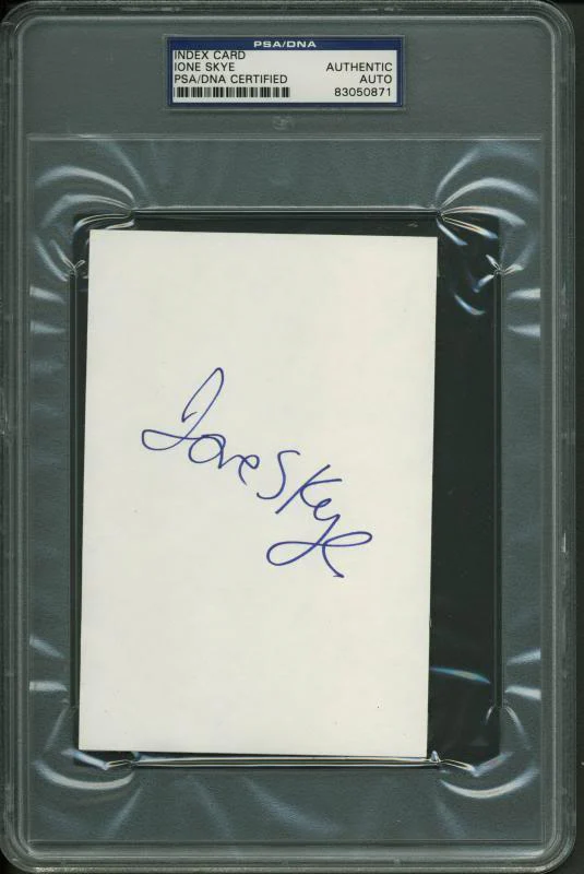 Ione Skye Authentic Signed 4X6 Index Card Autographed PSA/DNA Slabbed 1