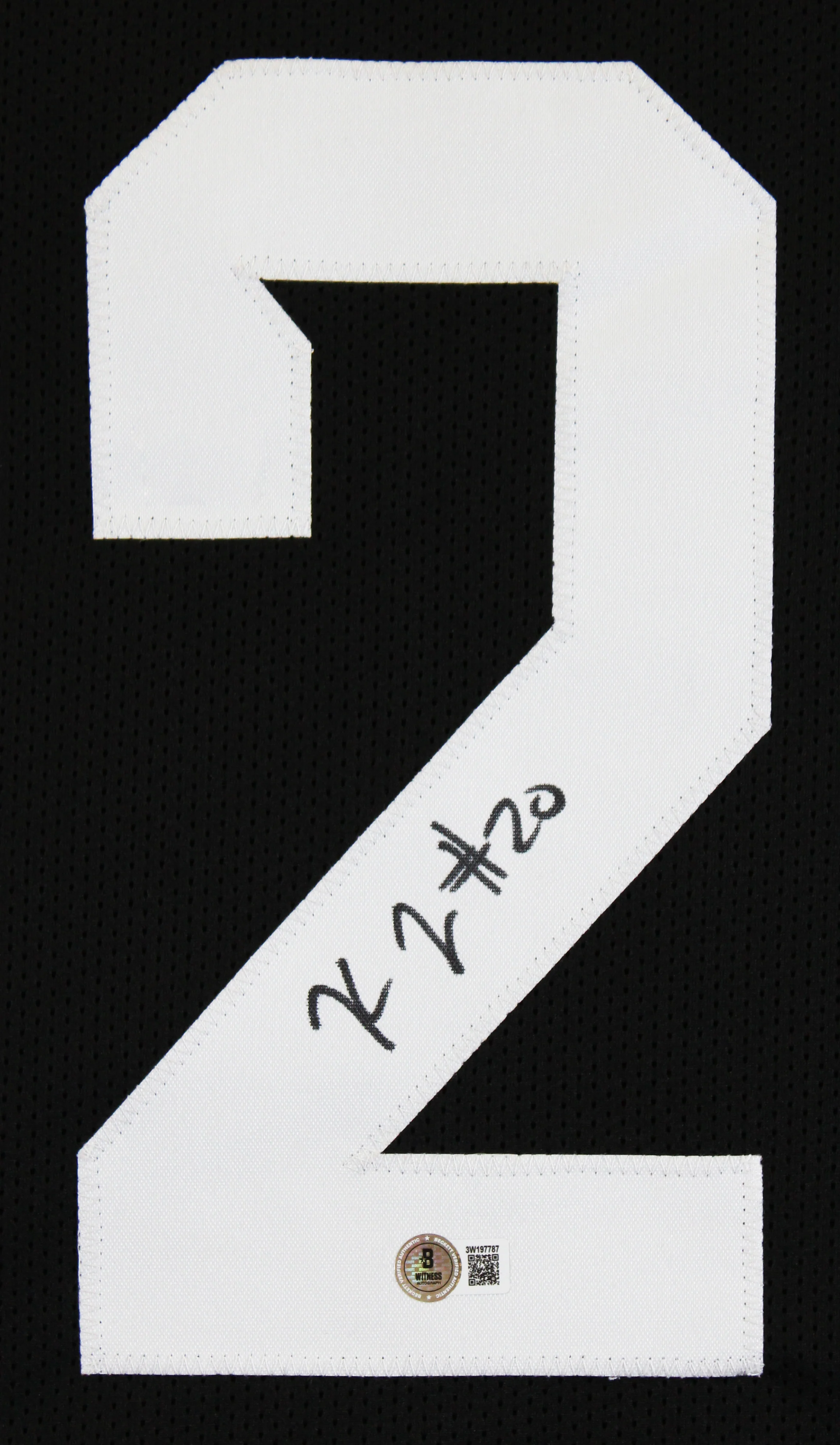 Iowa Kaleb Johnson Authentic Signed Black Pro Style Jersey BAS Witnessed - Image 3