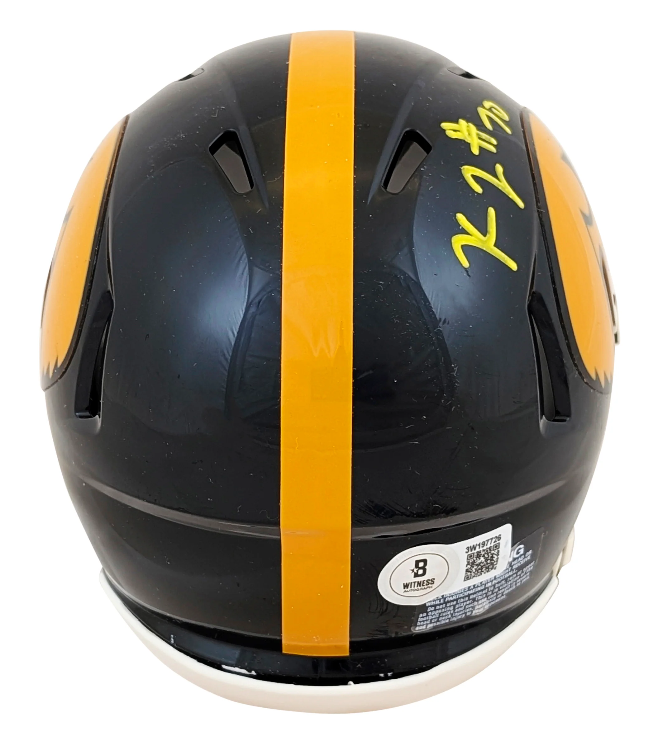 Iowa Kaleb Johnson Authentic Signed Speed Mini Helmet Autographed BAS Witnessed - Image 3