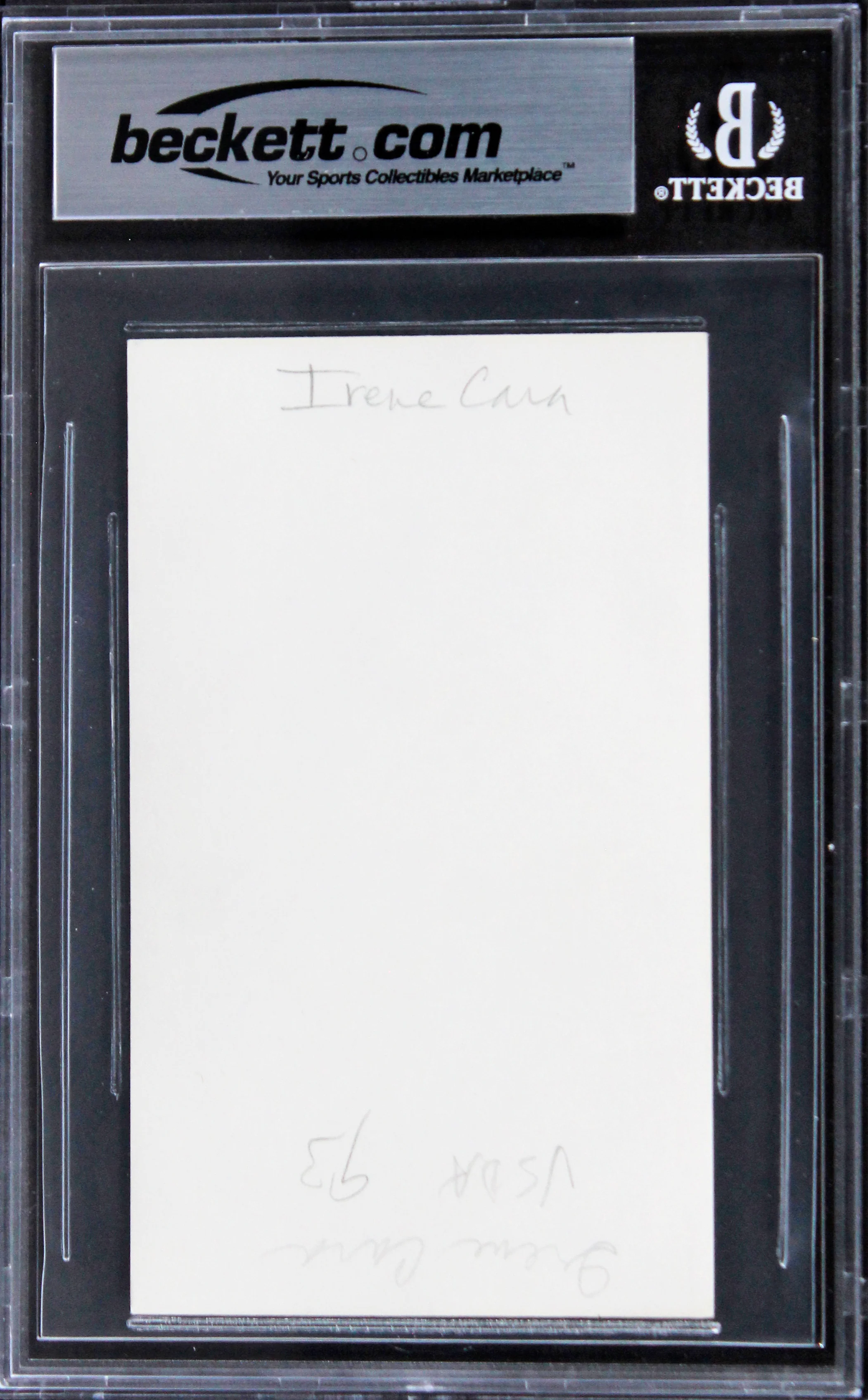 Irene Cara Fame Authentic Signed 3x5 Index Card Autographed BAS Slabbed 1 - Image 3