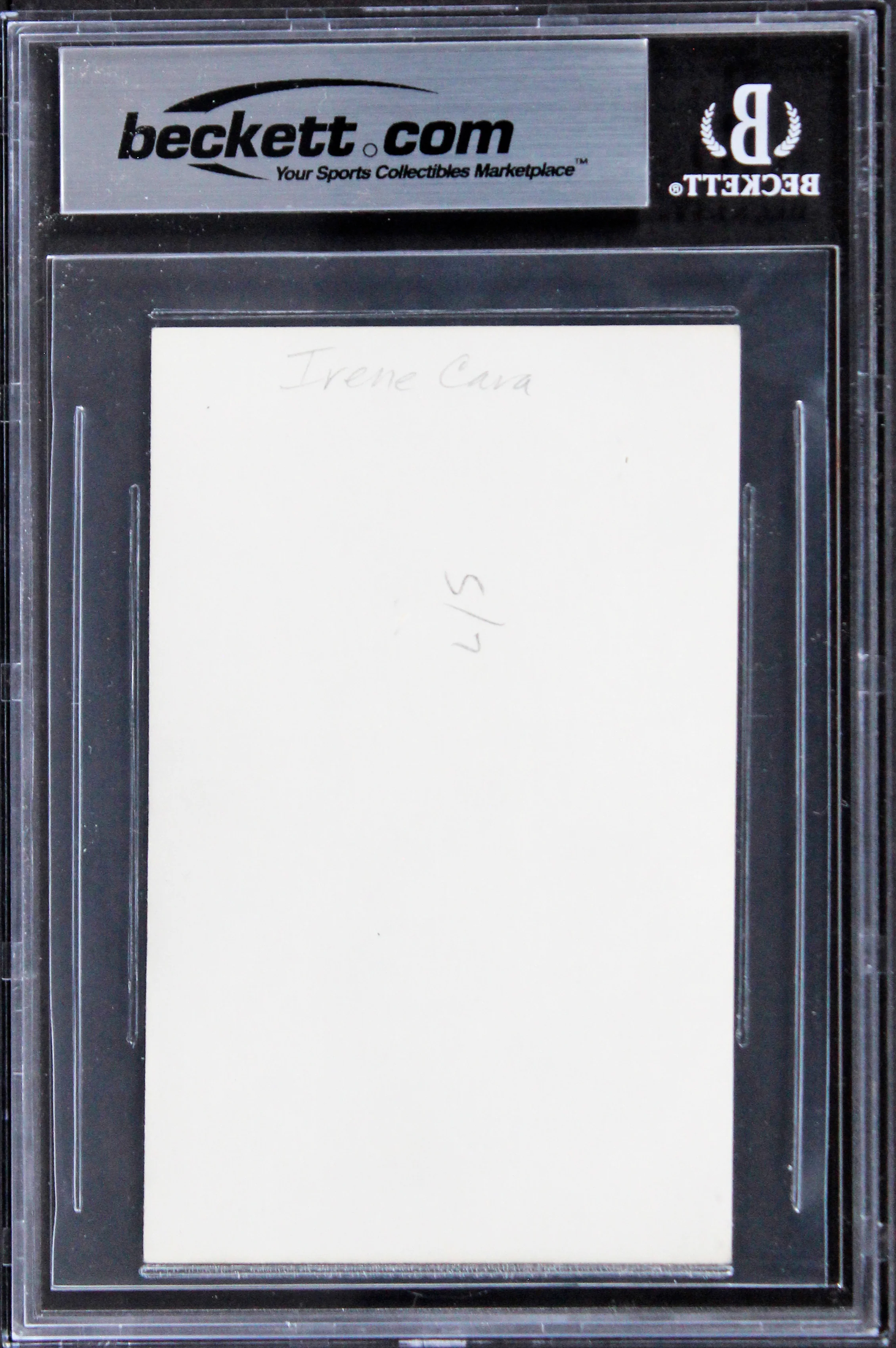 Irene Cara Fame "Best Wishes" Signed 3x5 Index Card Autographed BAS Slabbed 2 - Image 3