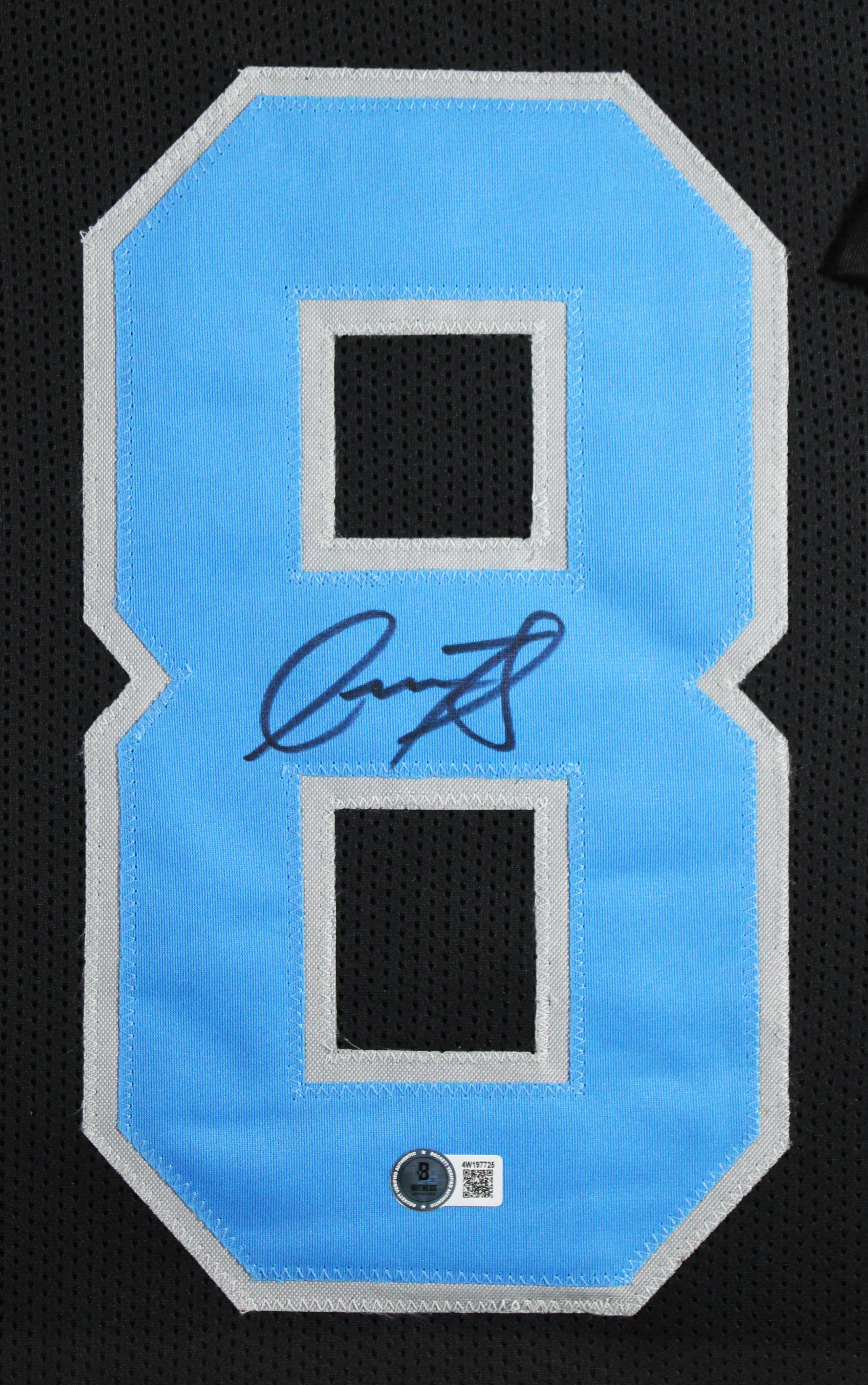 Isaac TeSlaa Authentic Signed Black Pro Style Framed Jersey BAS Witnessed - Image 3