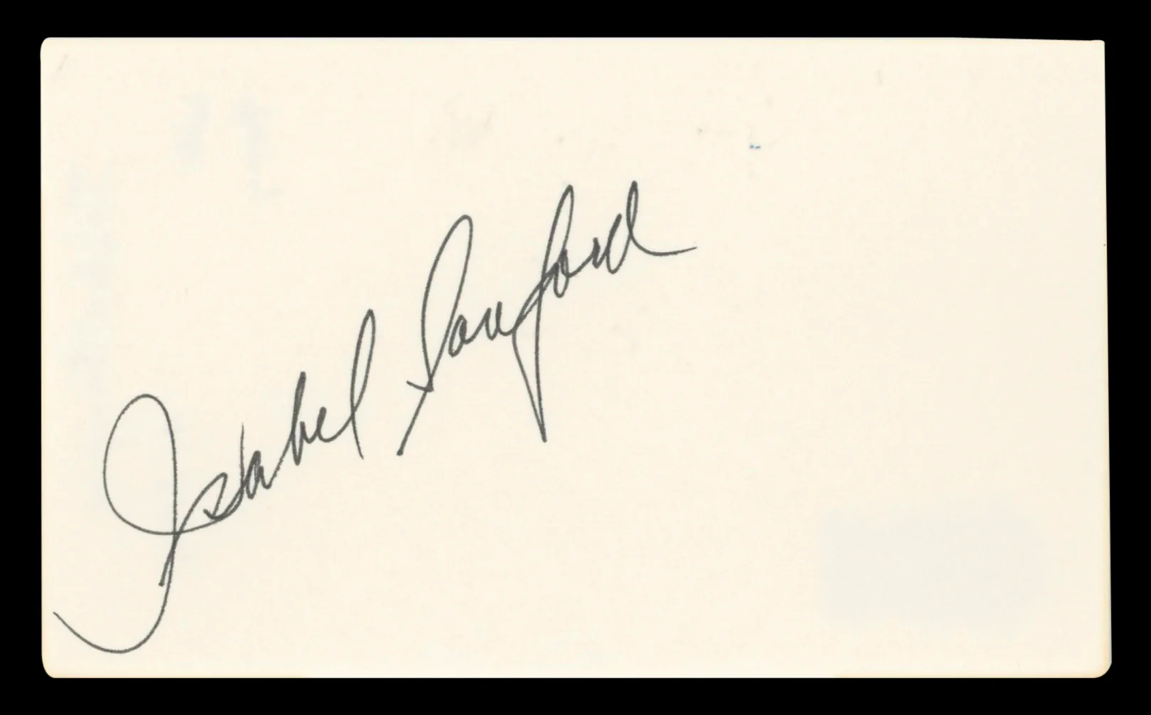 Isabel Sanford All In The Family Authentic Signed 3x5 Index Card BAS #BV00126 - Image 2