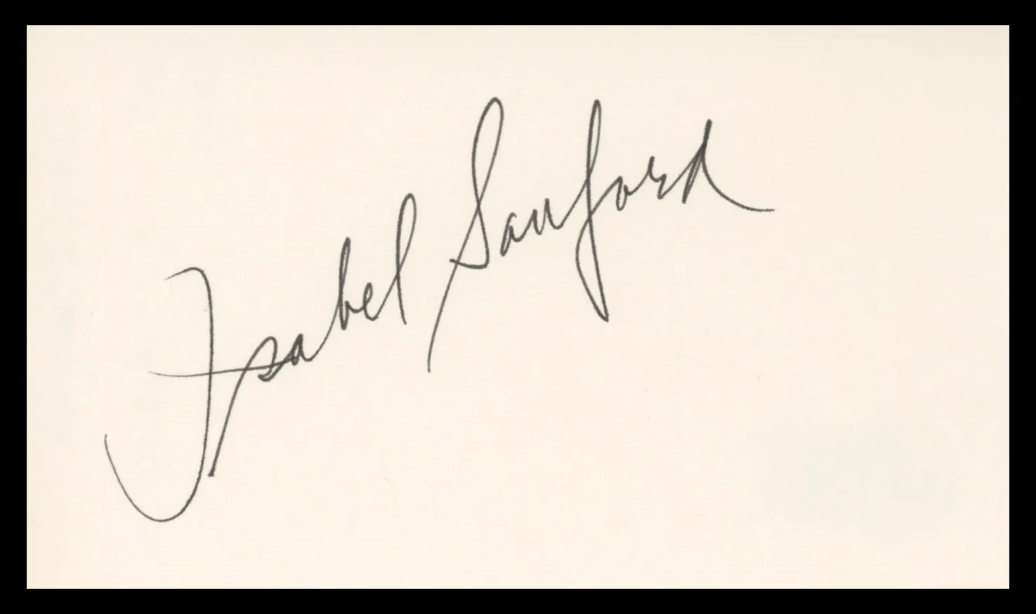 Isabel Sanford The Jeffersons Authentic Signed 3x5 Index Card BAS #BV02119 - Image 2