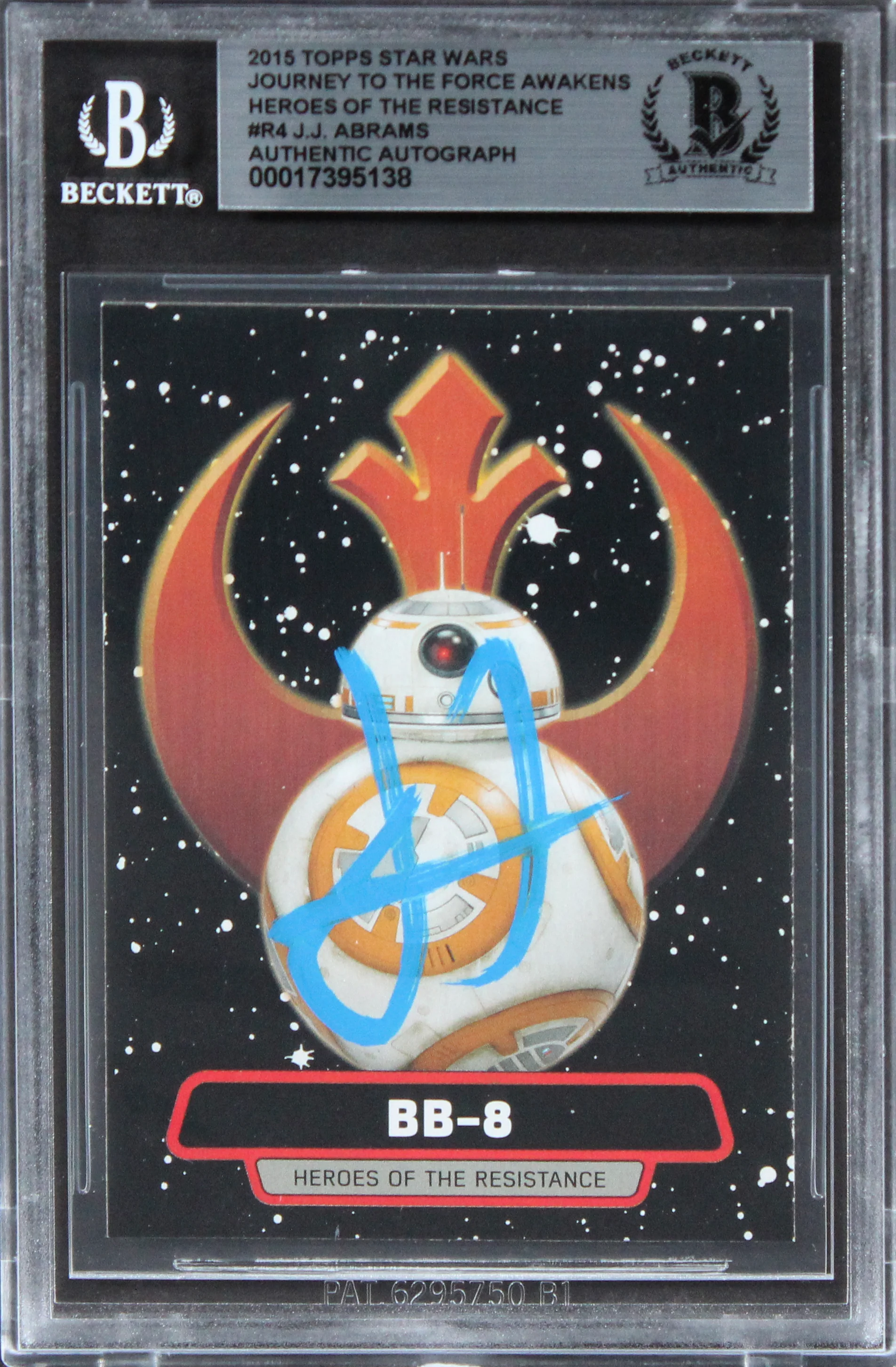 J.J. Abrams Signed 2015 Topps Star Wars Journey TTF Awakens #R4 Card BAS Slab - Image 2