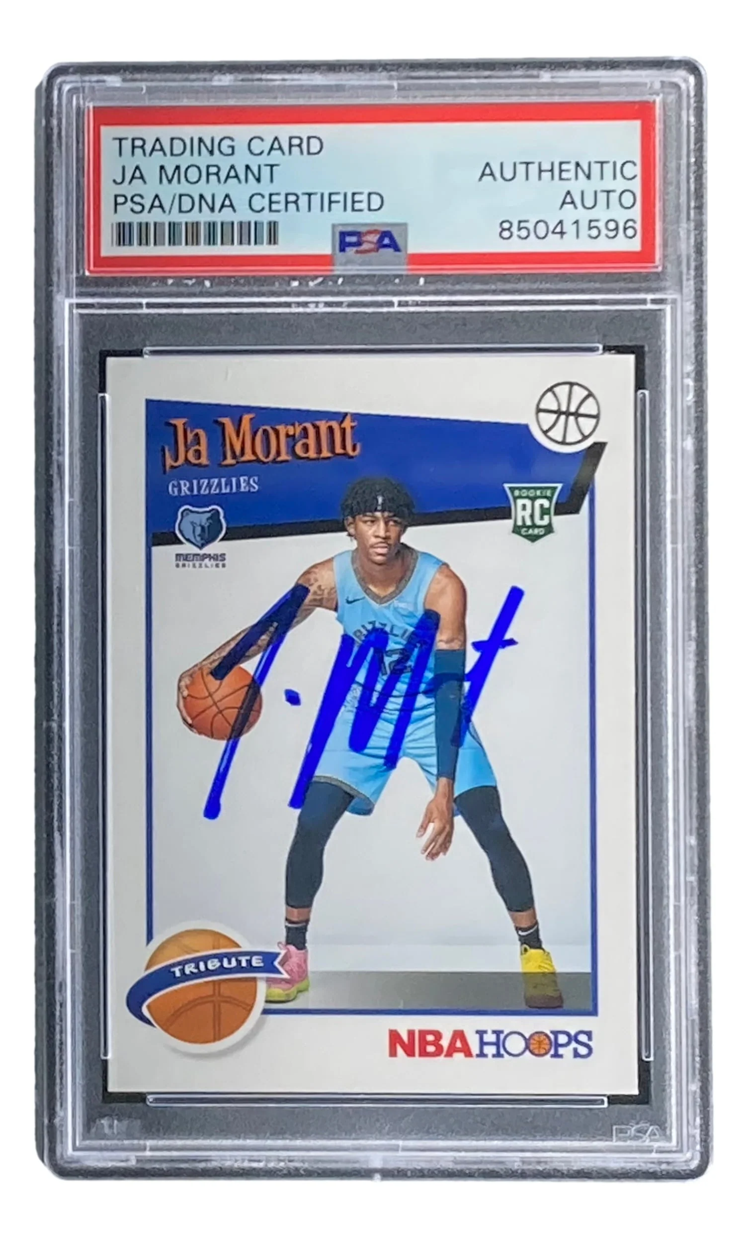Ja Morant Signed 2019/20 Panini Hoops #297 Grizzlies Rookie Card PSA/DNA - Image 4
