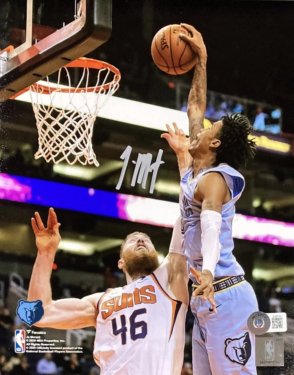 Ja Morant Signed 8x10 Memphis Grizzlies vs Phoenix Suns Photo BAS - Image 6