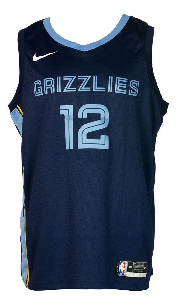 Ja Morant Signed Blue Nike Memphis Grizzlies Swingman Basketball Jersey JSA - Image 5