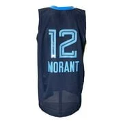 Ja Morant Signed Custom Navy Blue Pro-Style Basketball Jersey BAS - Image 5
