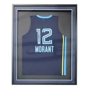 Ja Morant Memphis Signed Framed Navy Blue Basketball Jersey BAS - Image 4