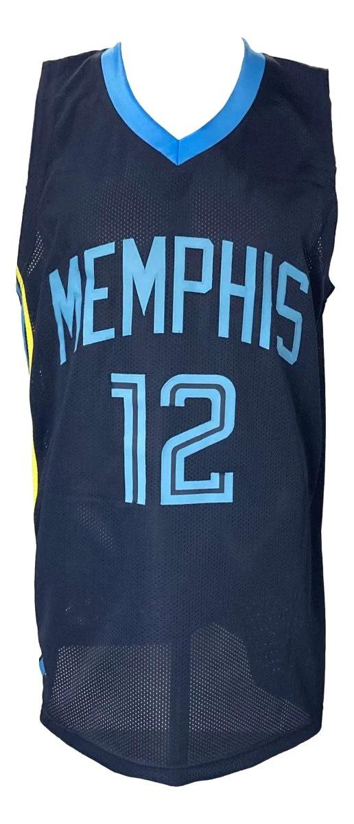 Ja Morant Memphis Signed Navy Blue Basketball Jersey BAS - Image 3