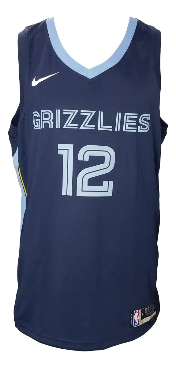 Ja Morant Signed Memphis Grizzlies Navy Blue Nike Swingman XL Jersey BAS - Image 2