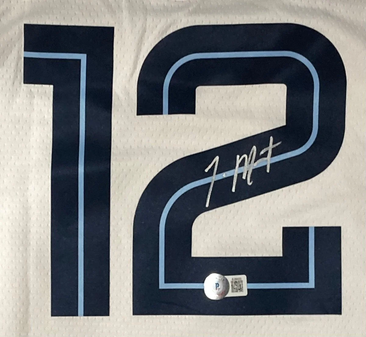 Ja Morant Signed Memphis Grizzlies White Nike Swingman Jersey BAS - Image 2