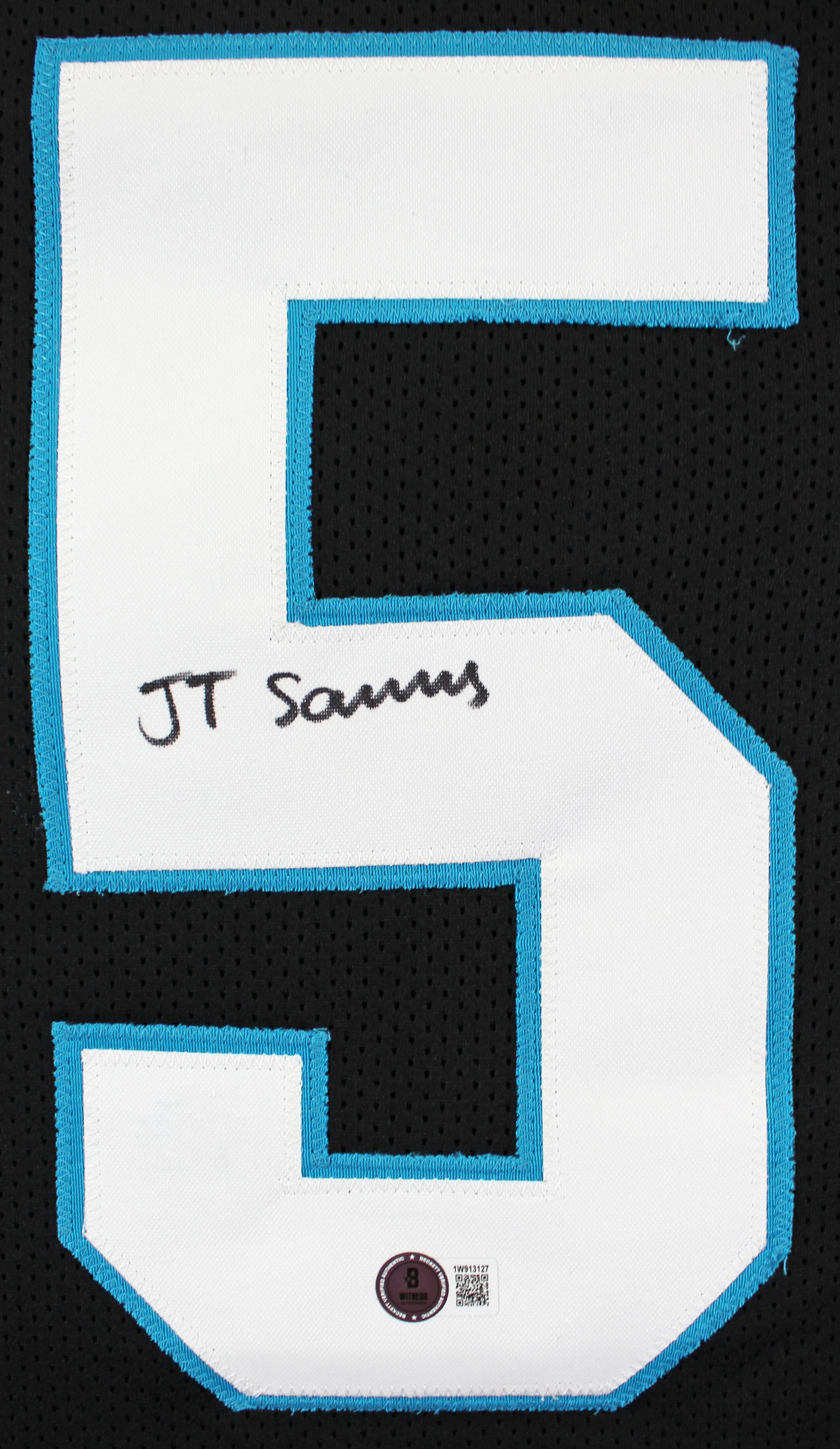 Ja'Tavion Sanders Authentic Signed Black Pro Style Jersey BAS Witnessed - Image 3