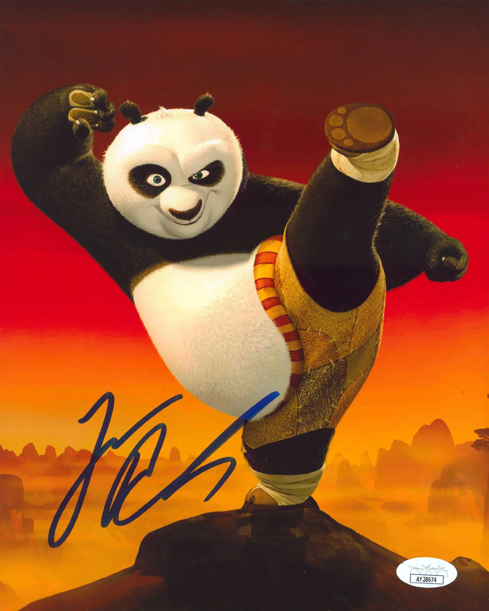 Jack Black Kung Fu Panda Authentic Signed 8x10 Vertical Photo JSA #AY28674 - Image 2
