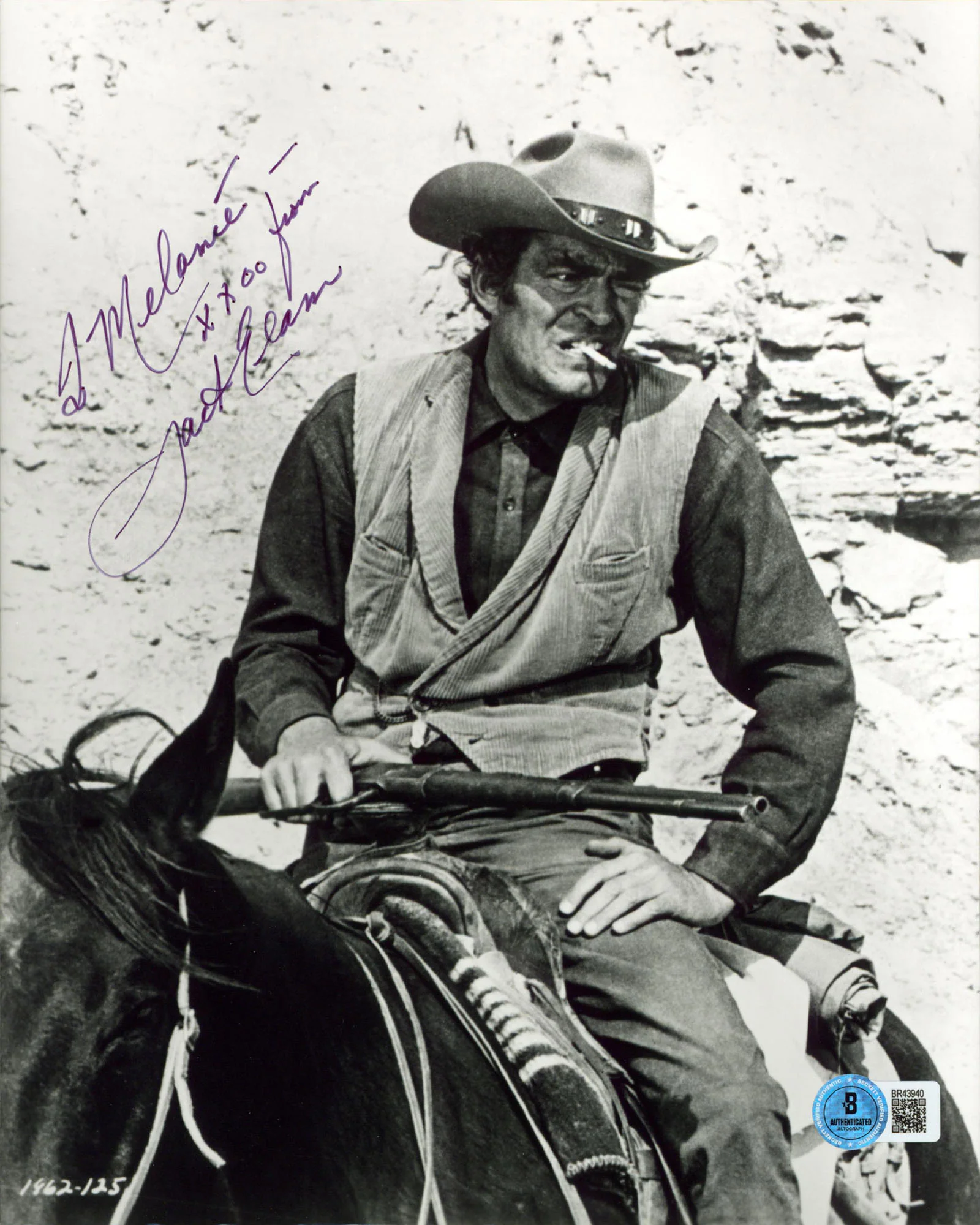 Jack Elam Once Upon a Time in the West "To Melanie" Signed 8x10 Photo BASBR43940 - Image 2