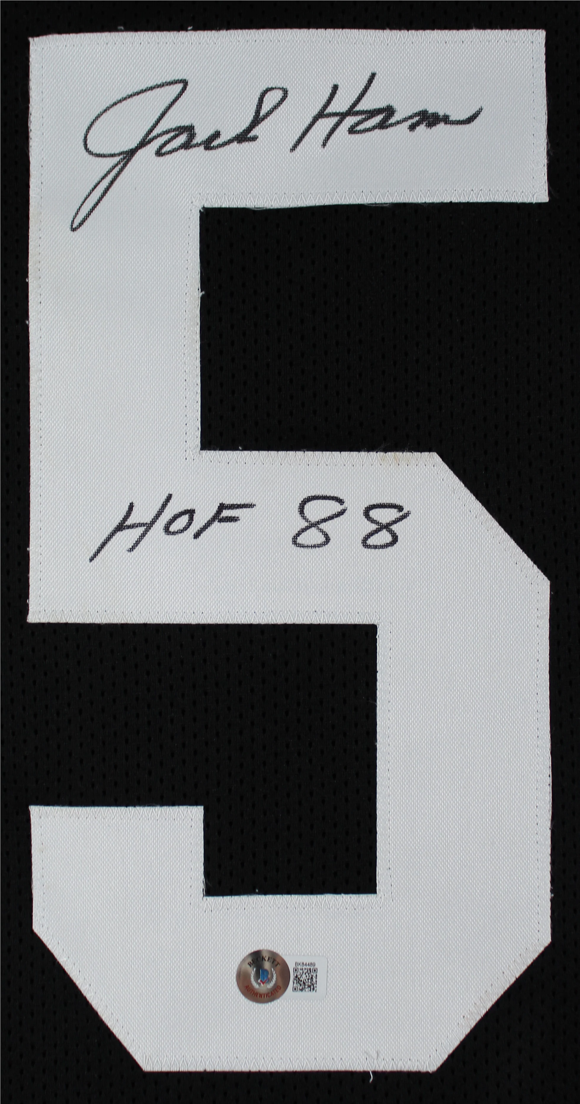 Jack Ham "HOF 88" Authentic Signed Black Pro Style Framed Jersey Autographed BAS - Image 3