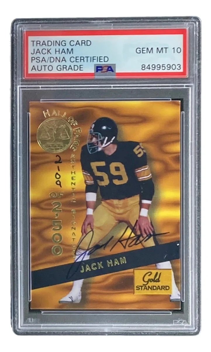 Jack Ham Signed 1994 Sig Rookies Gold Standard #HOF10 Trading Card PSA/DNA Gem MT 10 - Image 4