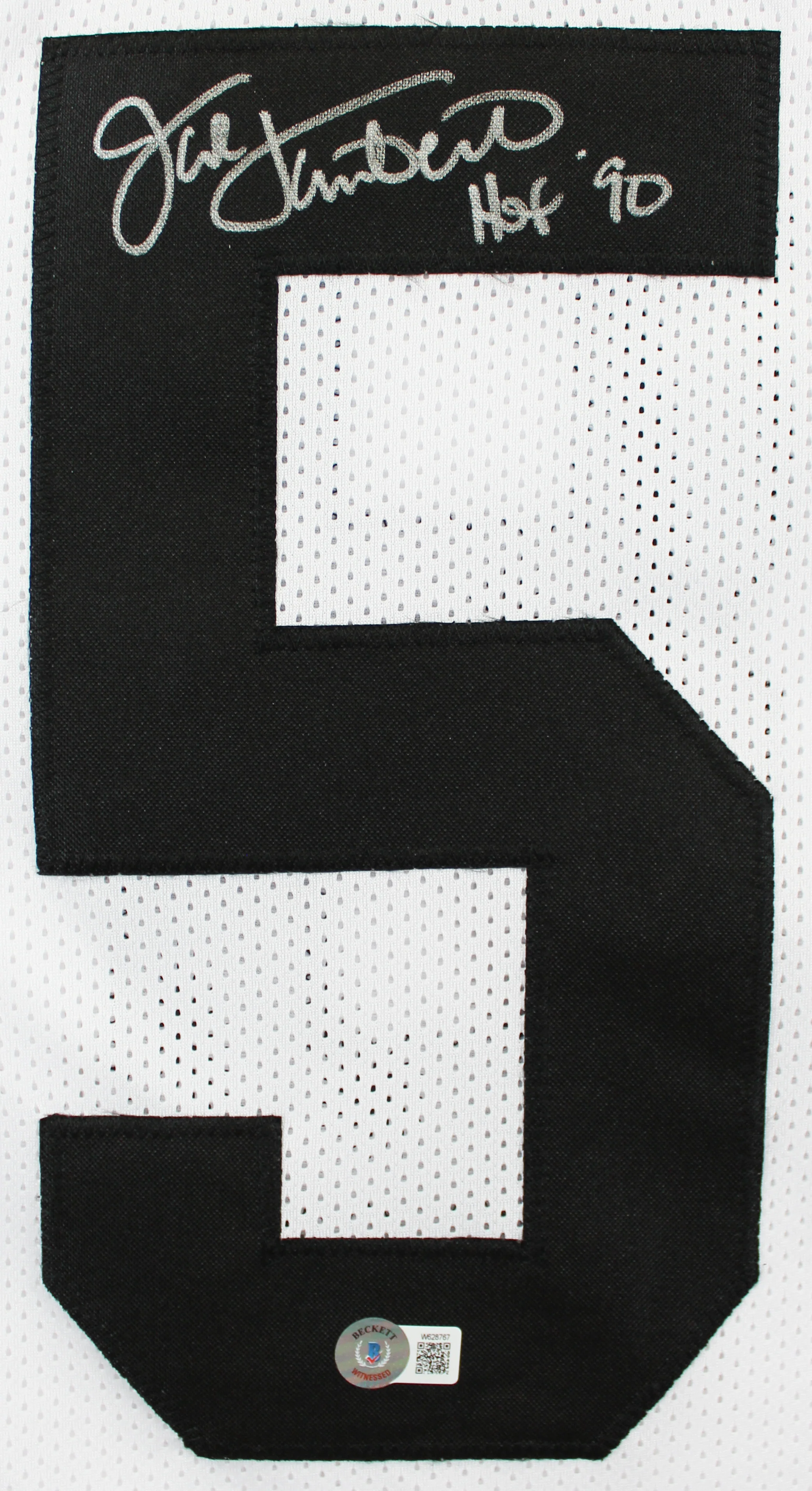 Jack Lambert "HOF 90" Authentic Signed White Pro Style Jersey BAS Witnessed - Image 3